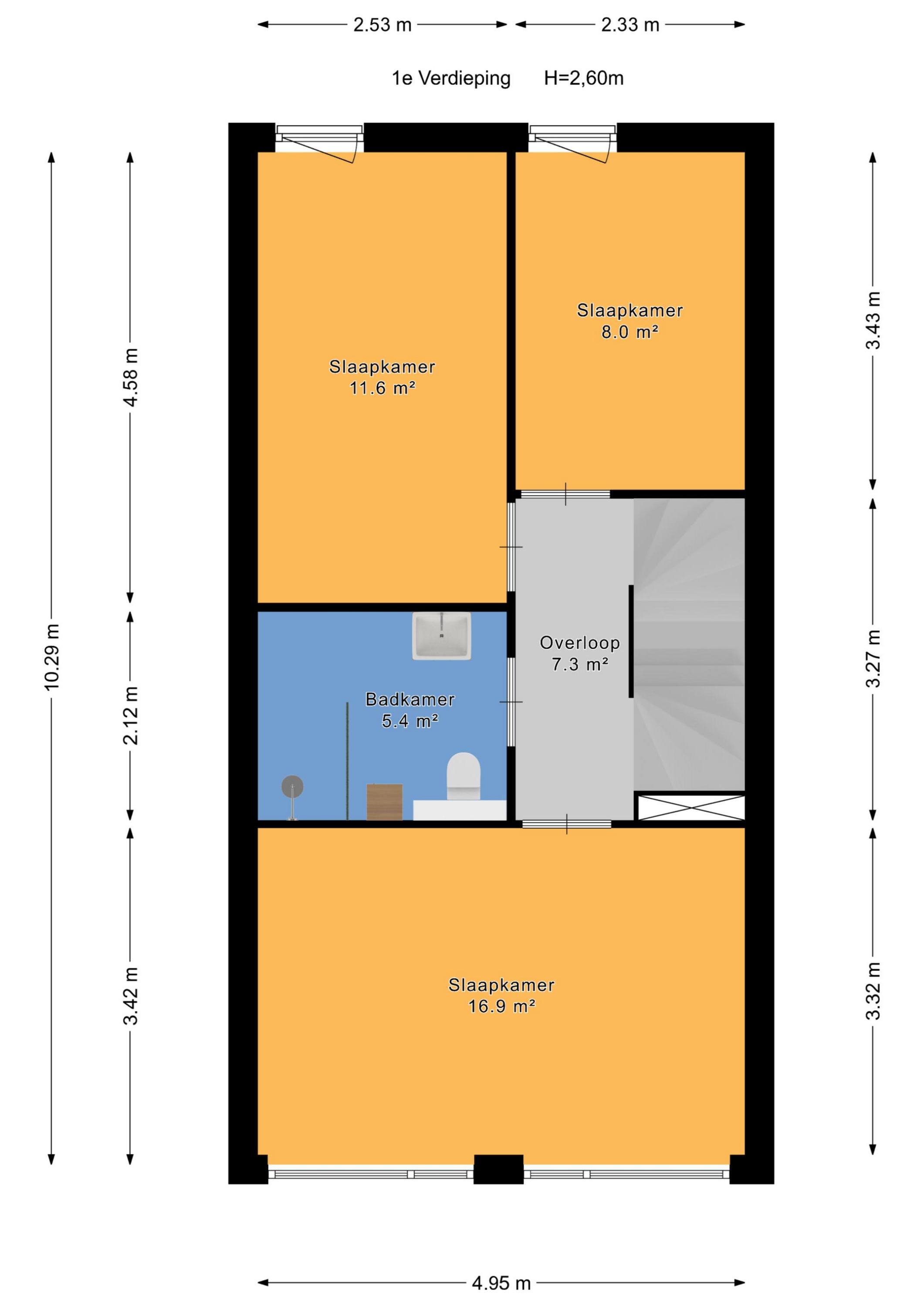 Plattegrond 1 van Zonnehof 195