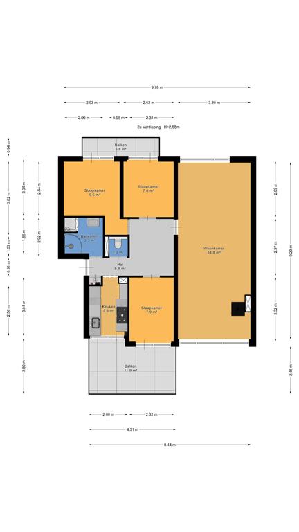 Plattegrond 1 van Gijsbrecht van Amstelstraat 48