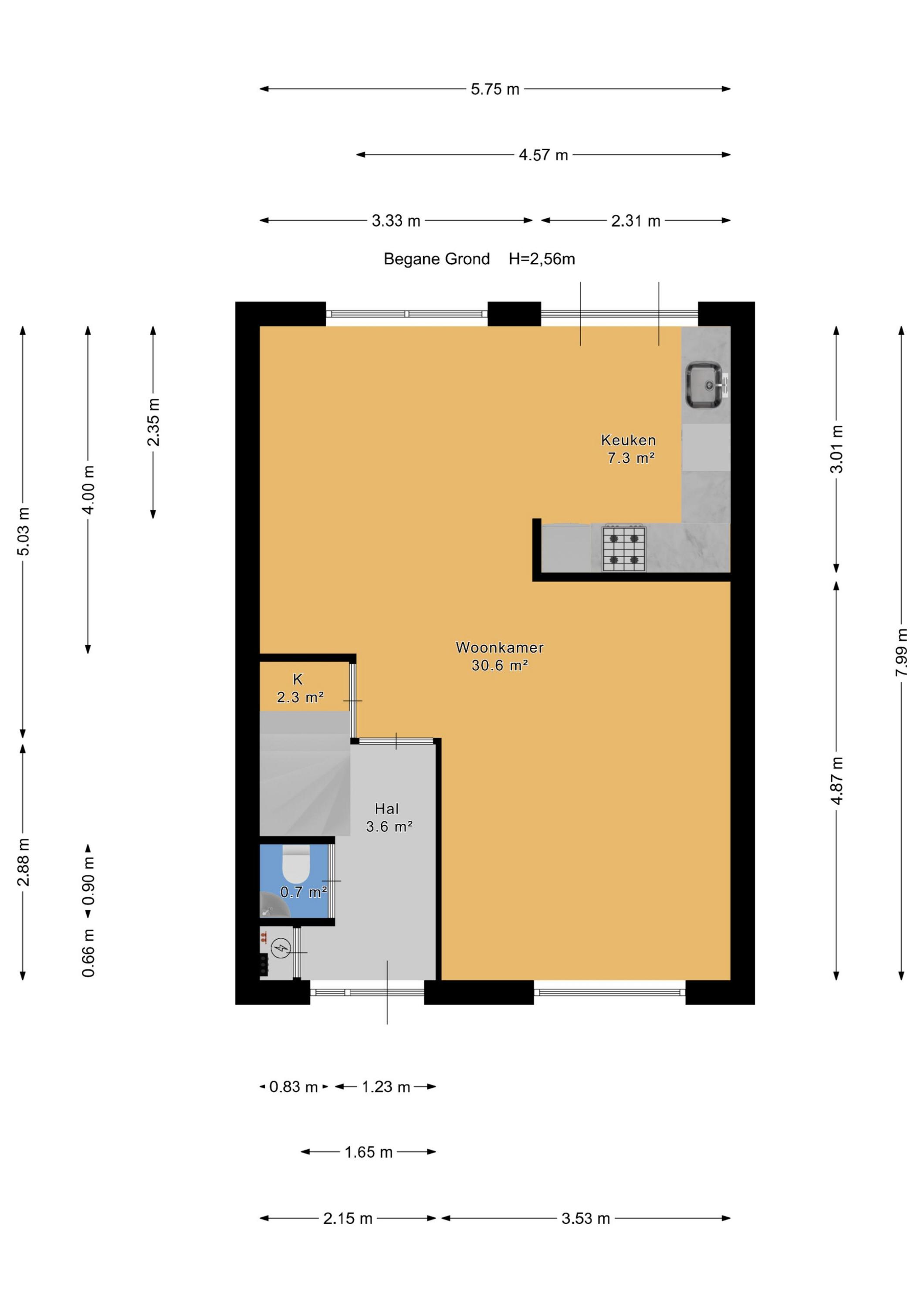 Plattegrond 1 van Eikendreef 12
