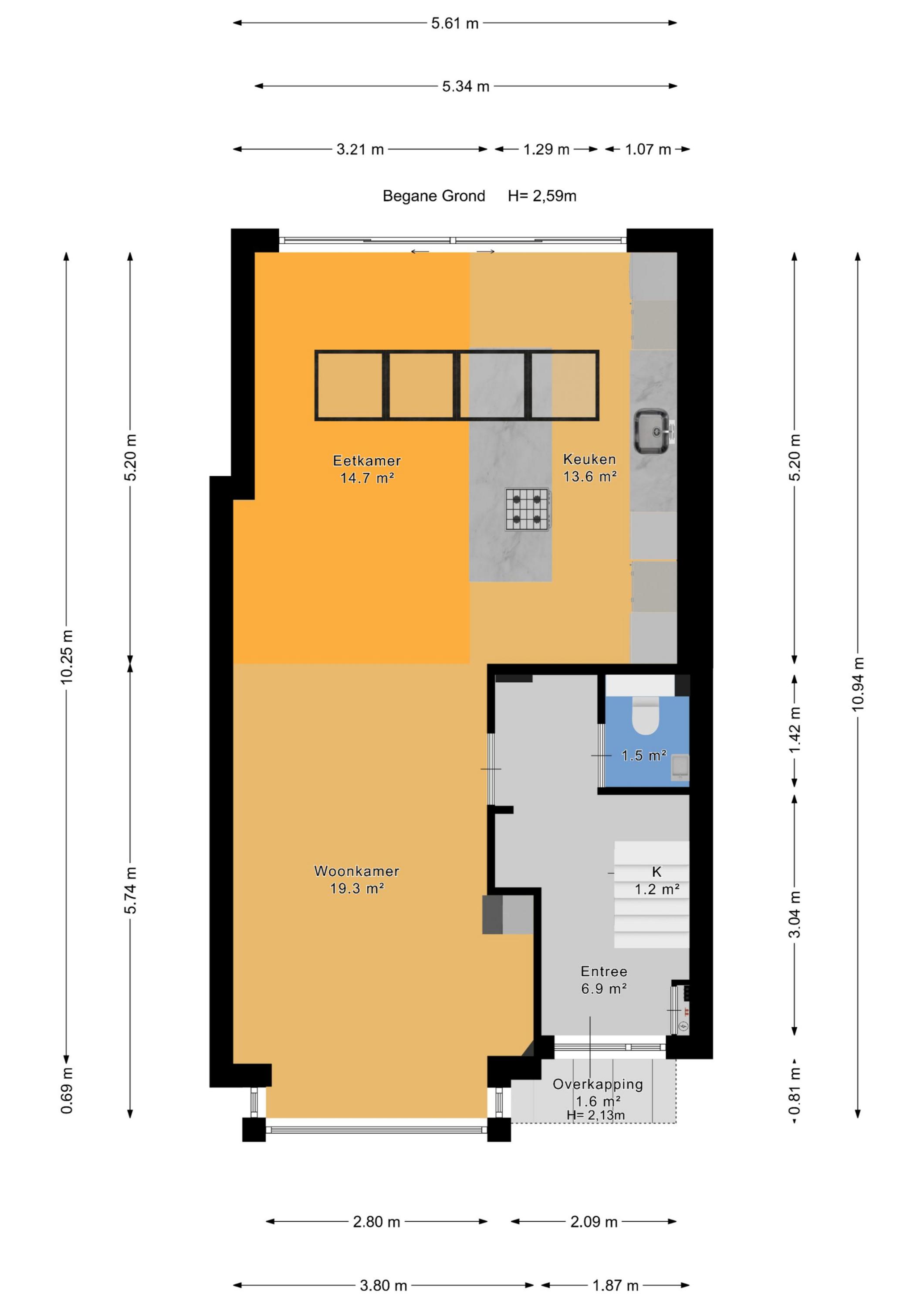 Plattegrond 1 van Minister Gerbrandystraat 24