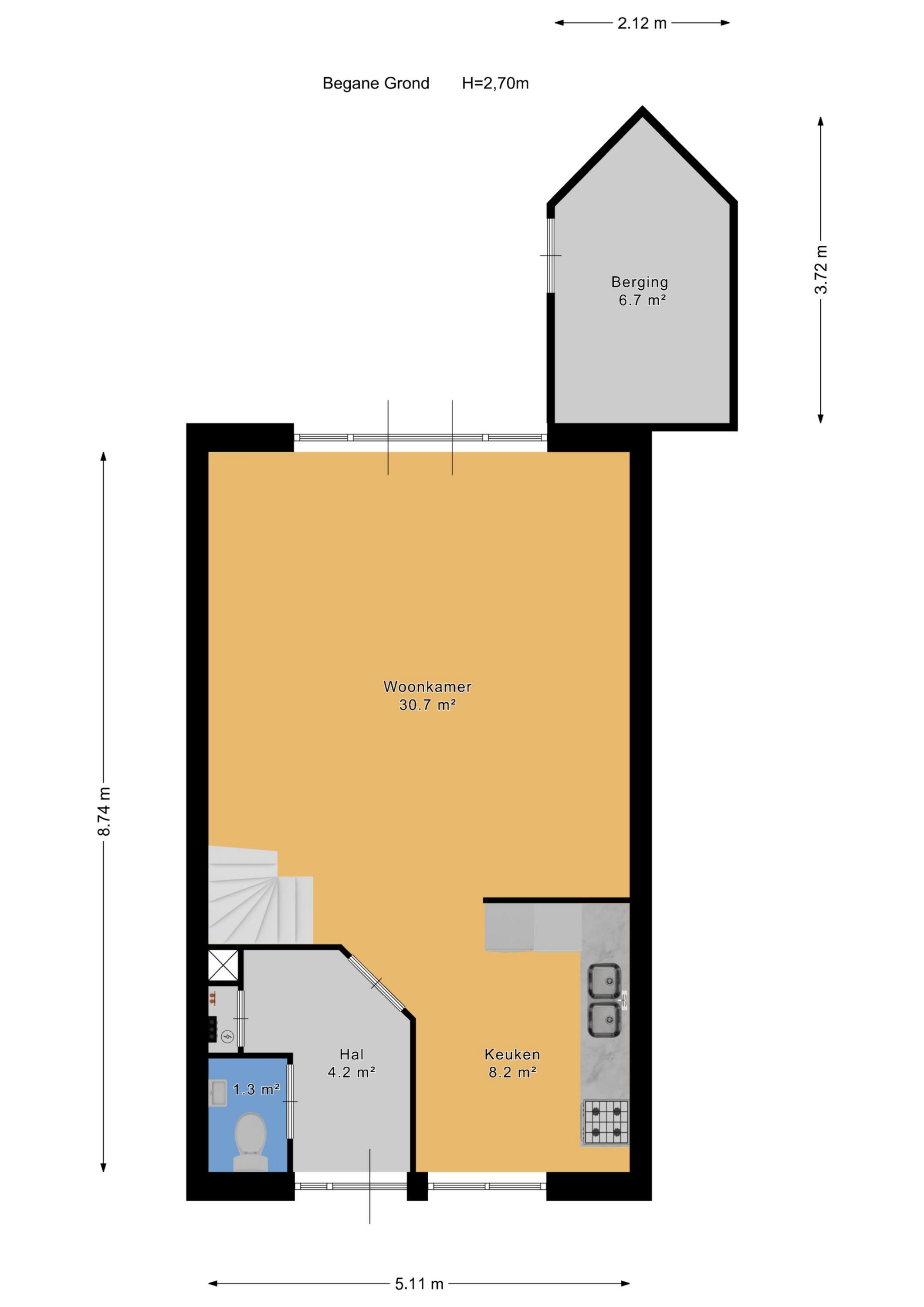 Plattegrond 1 van Sportparkweg 56
