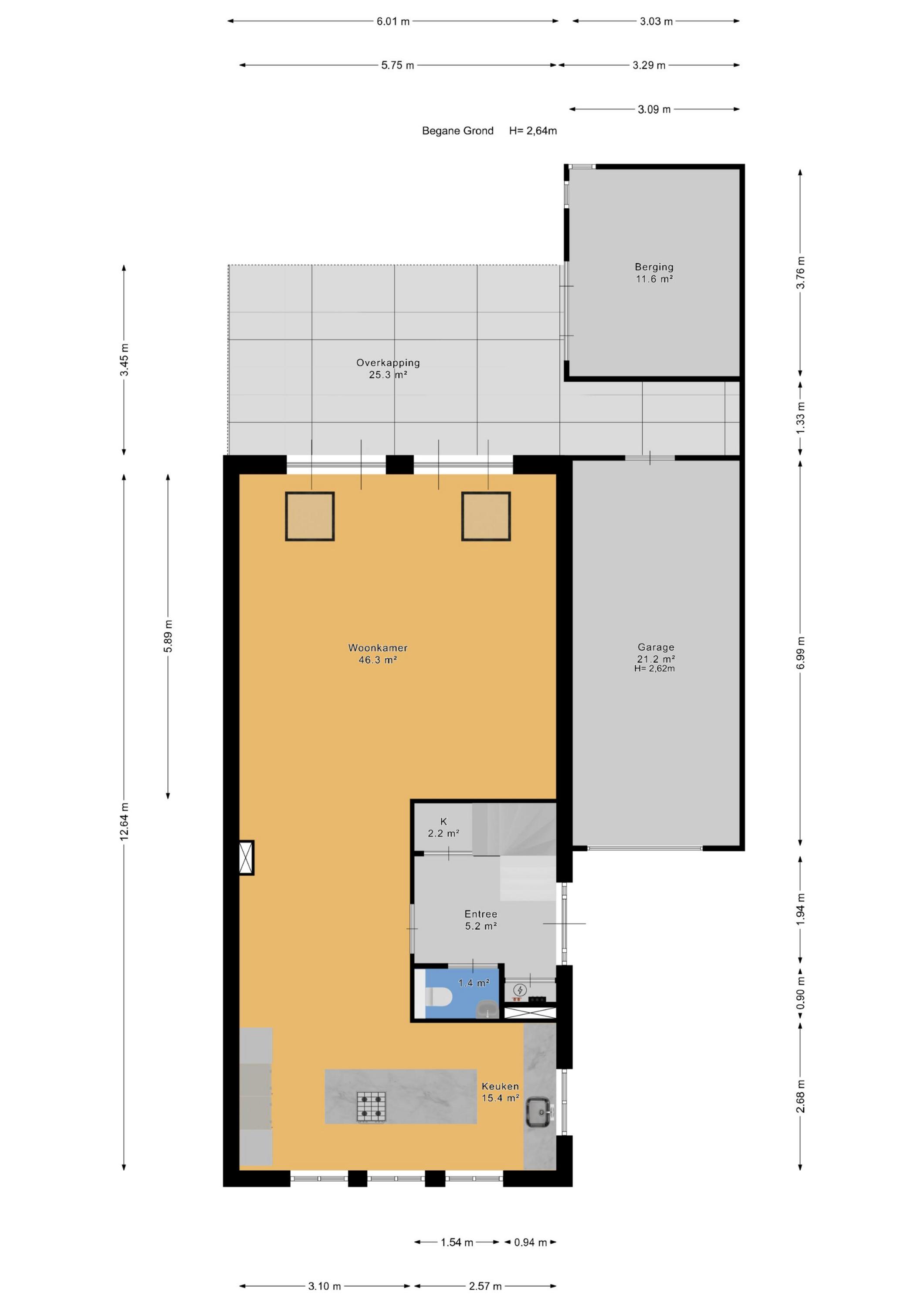 Plattegrond 1 van IJsbloem 11
