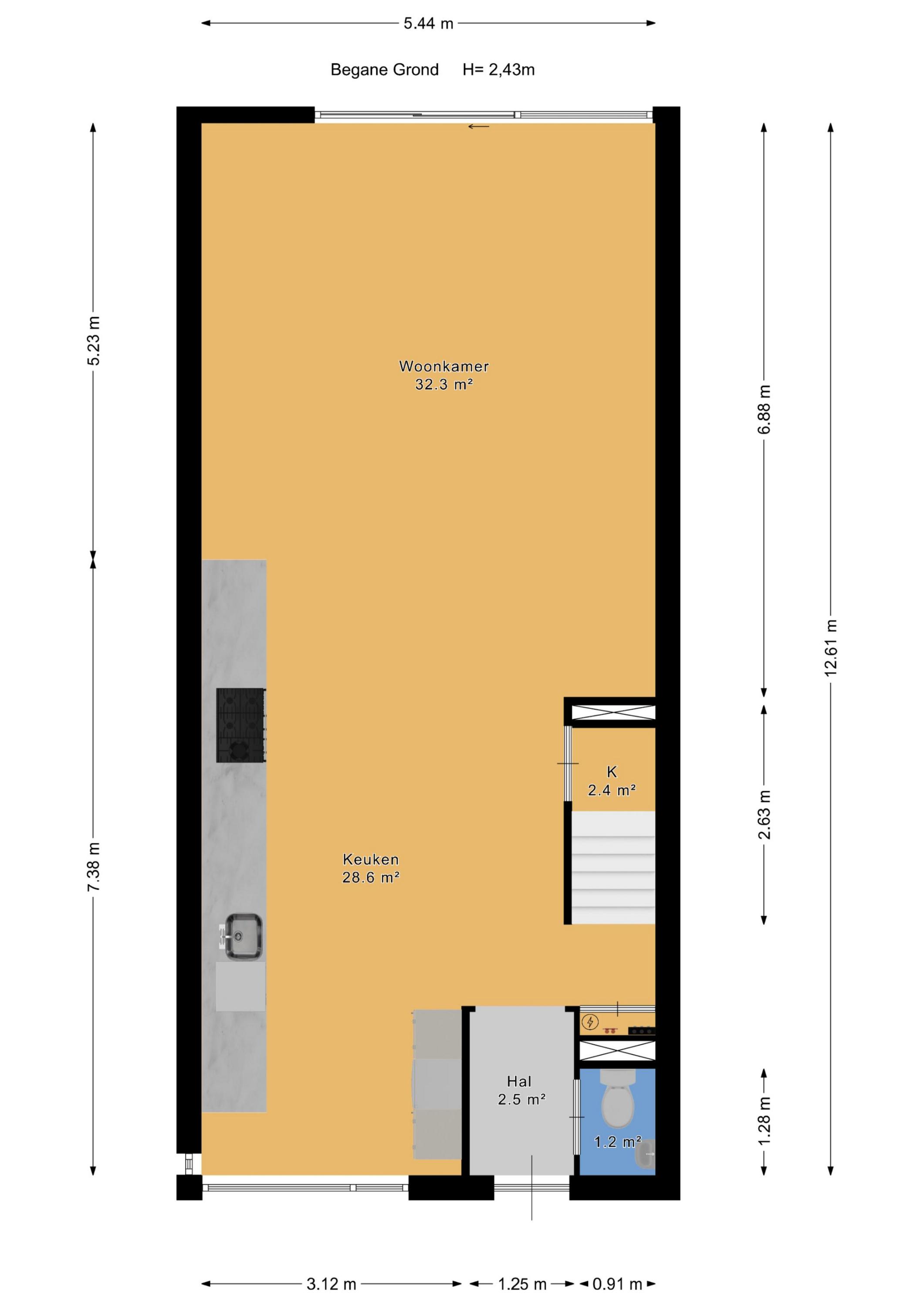 Plattegrond 1 van Stekelbaarssingel 5