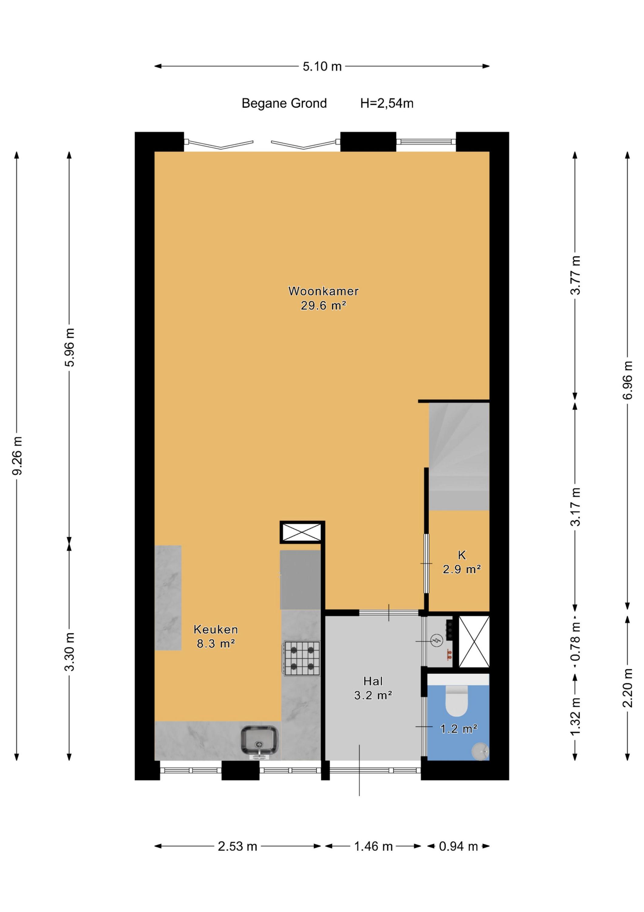 Plattegrond 1 van Neogotiekhof 60