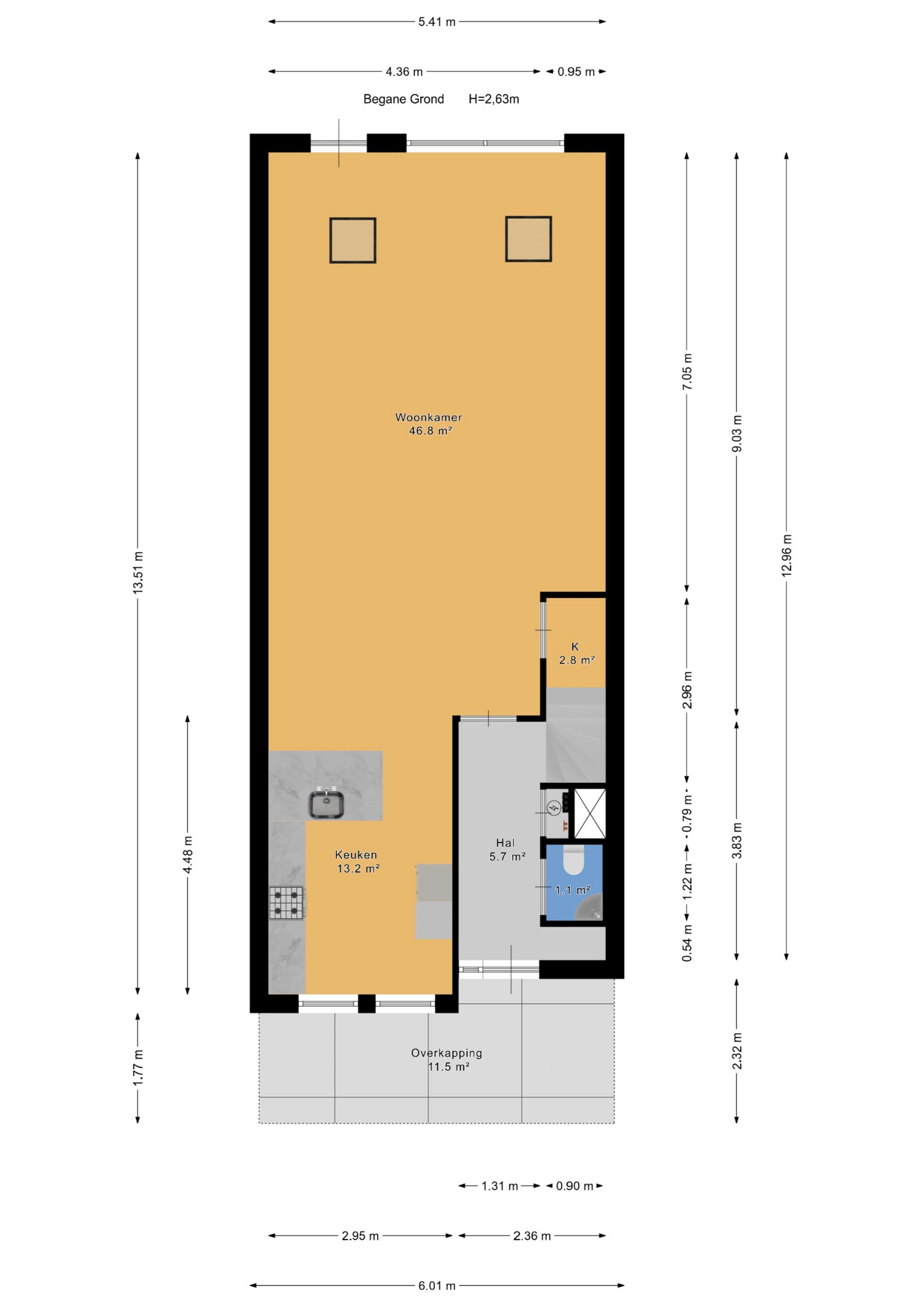 Plattegrond 1 van Hof van Duivenvoorde 14