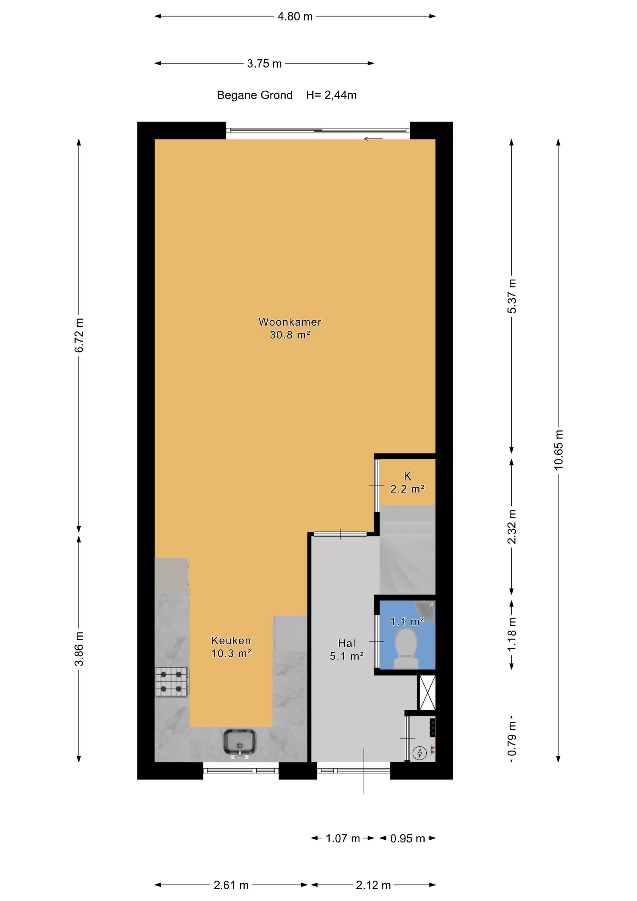 Plattegrond 1 van Vermeulenlaan 5