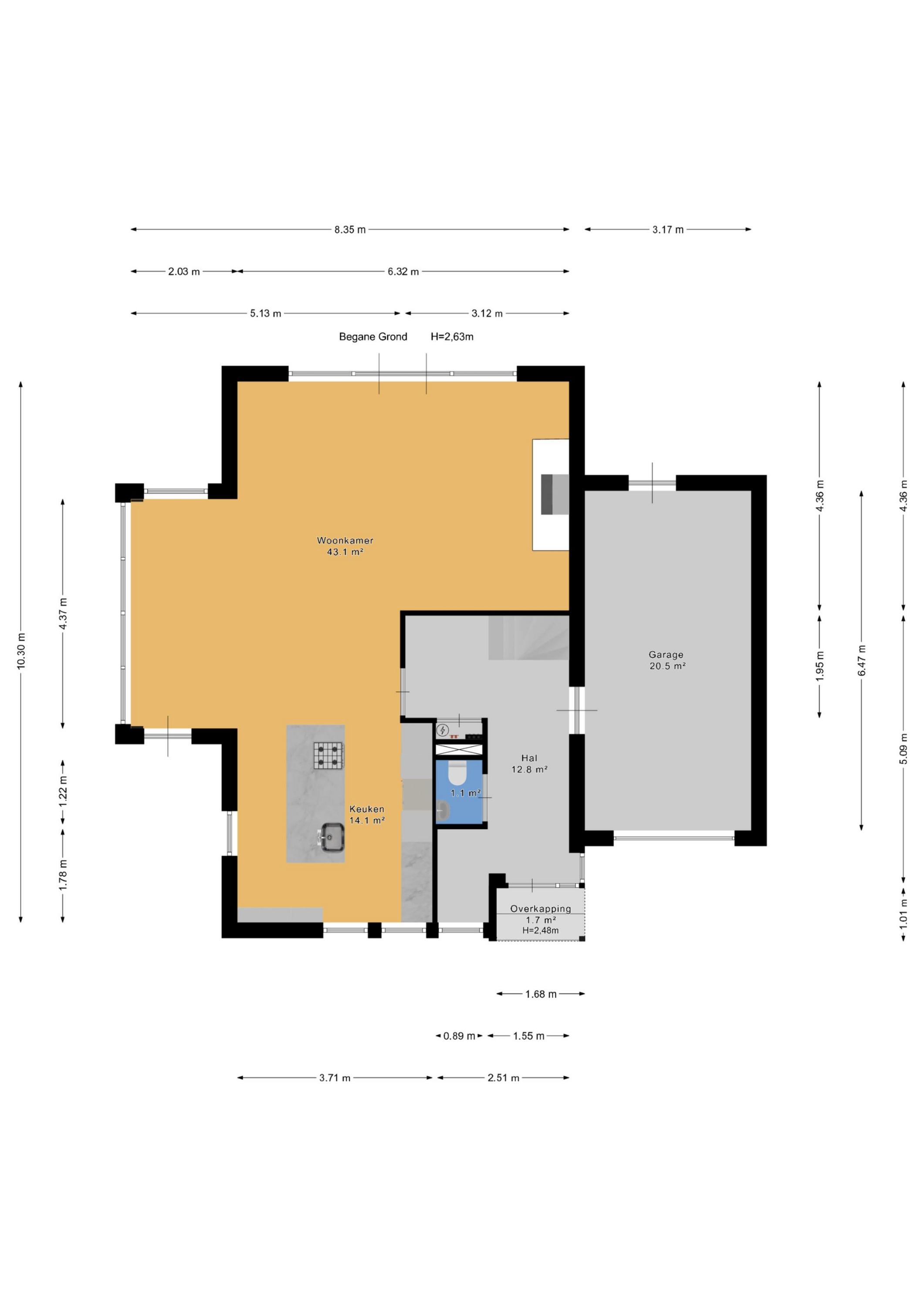 Plattegrond 1 van Hof van Naeltwijck 17