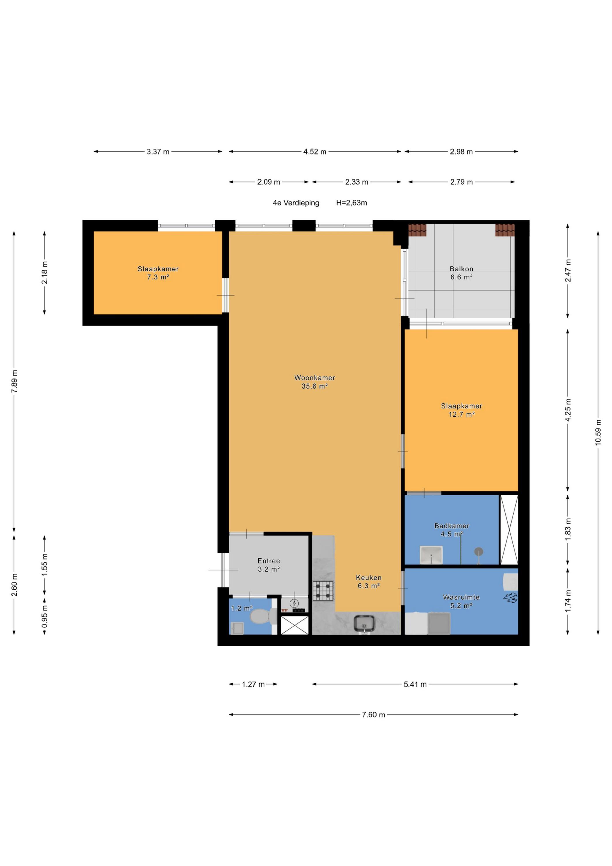 Plattegrond 1 van Oostlaan 177