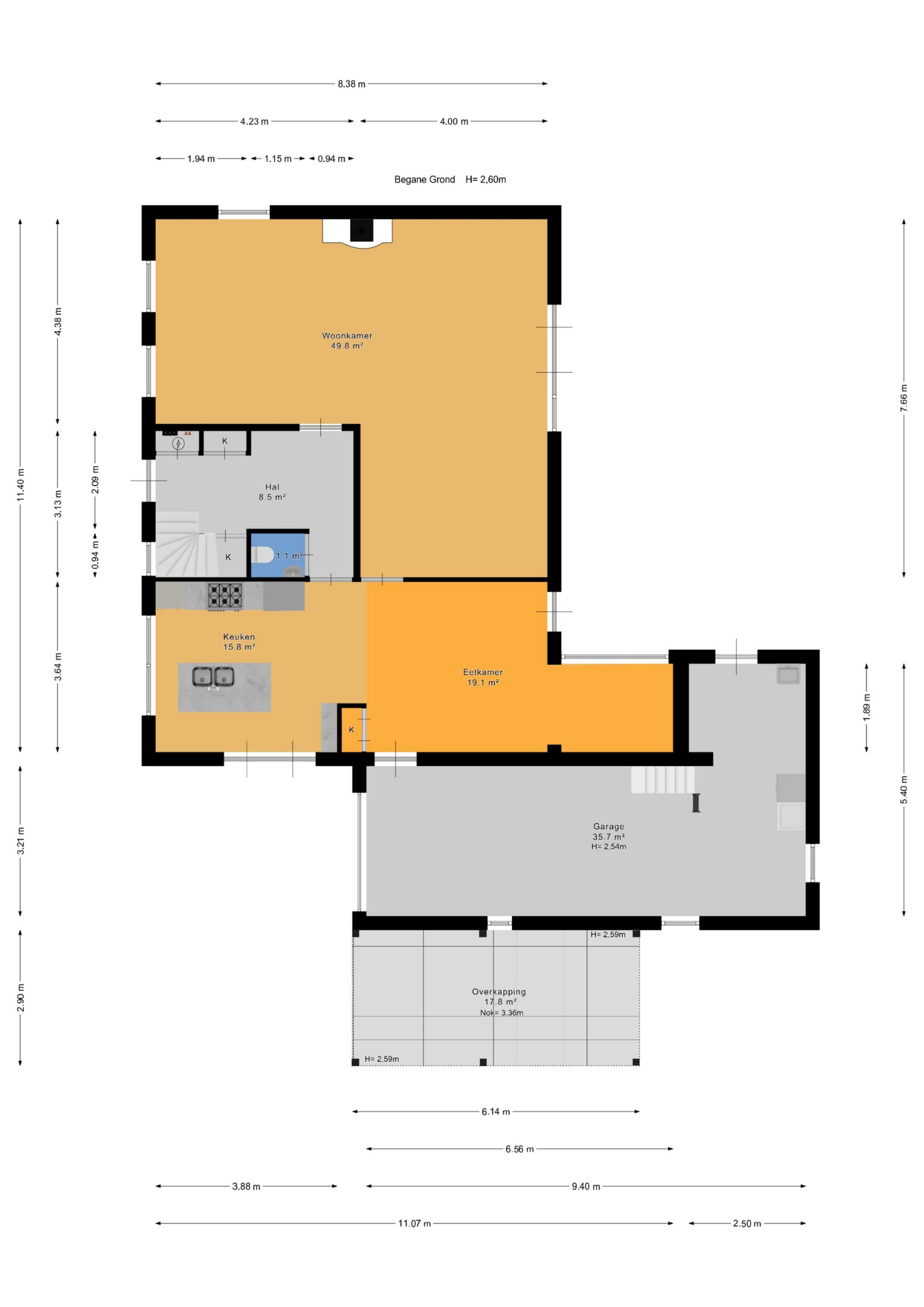 Plattegrond 1 van Kerkweg 43