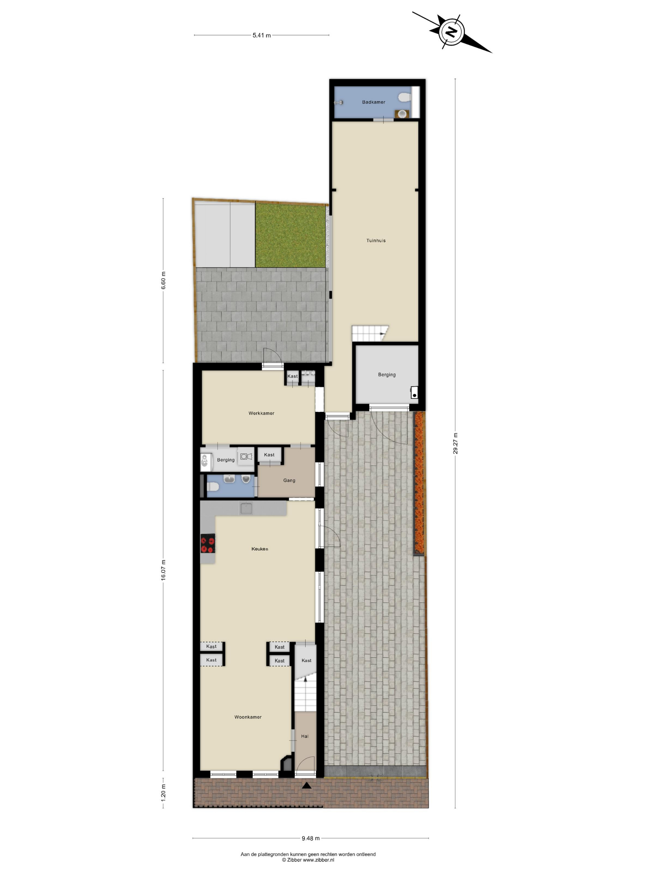 Plattegrond 1 van Kerkstraat 98