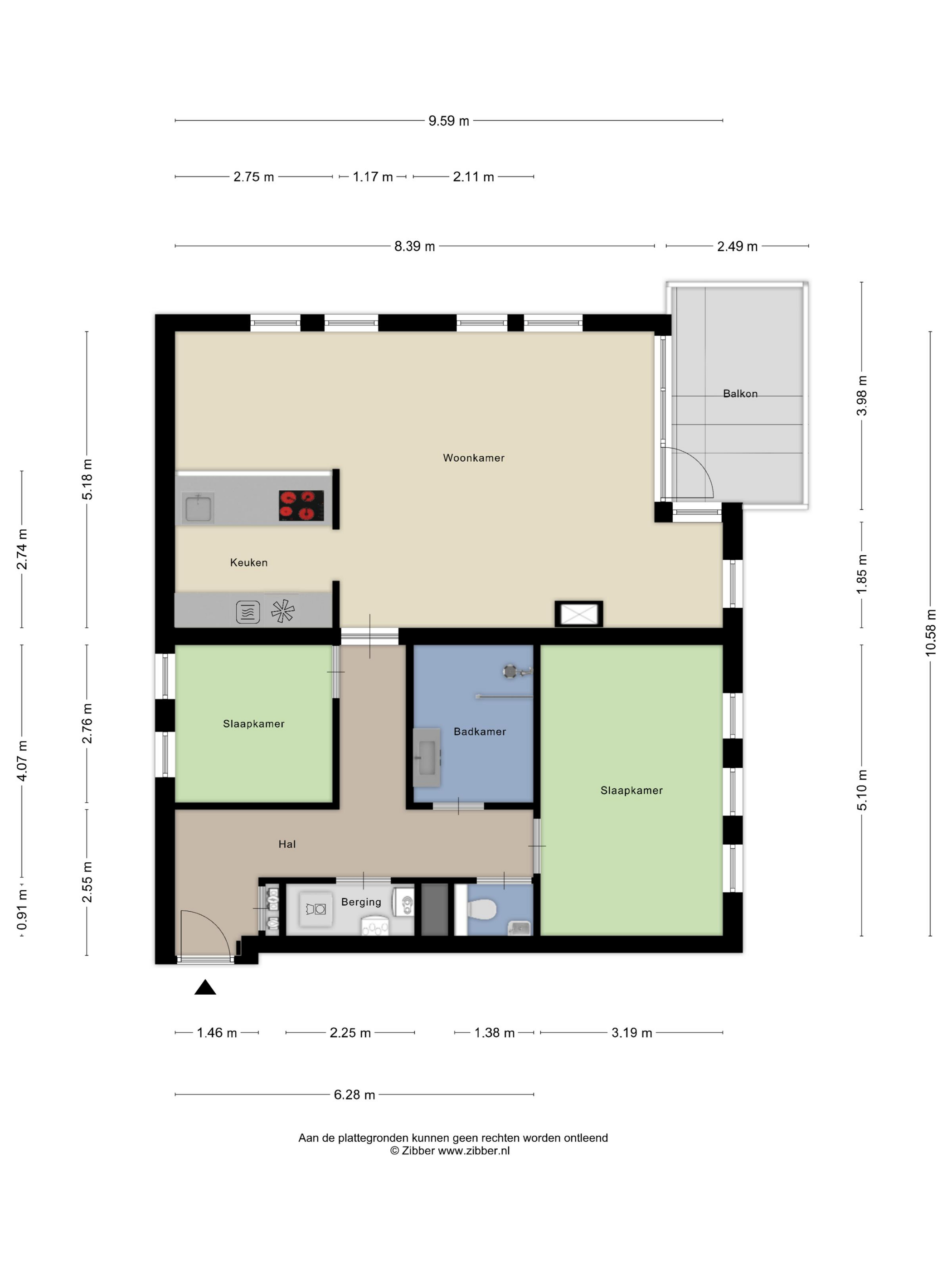 Plattegrond 1 van Willem Dreesstraat 14