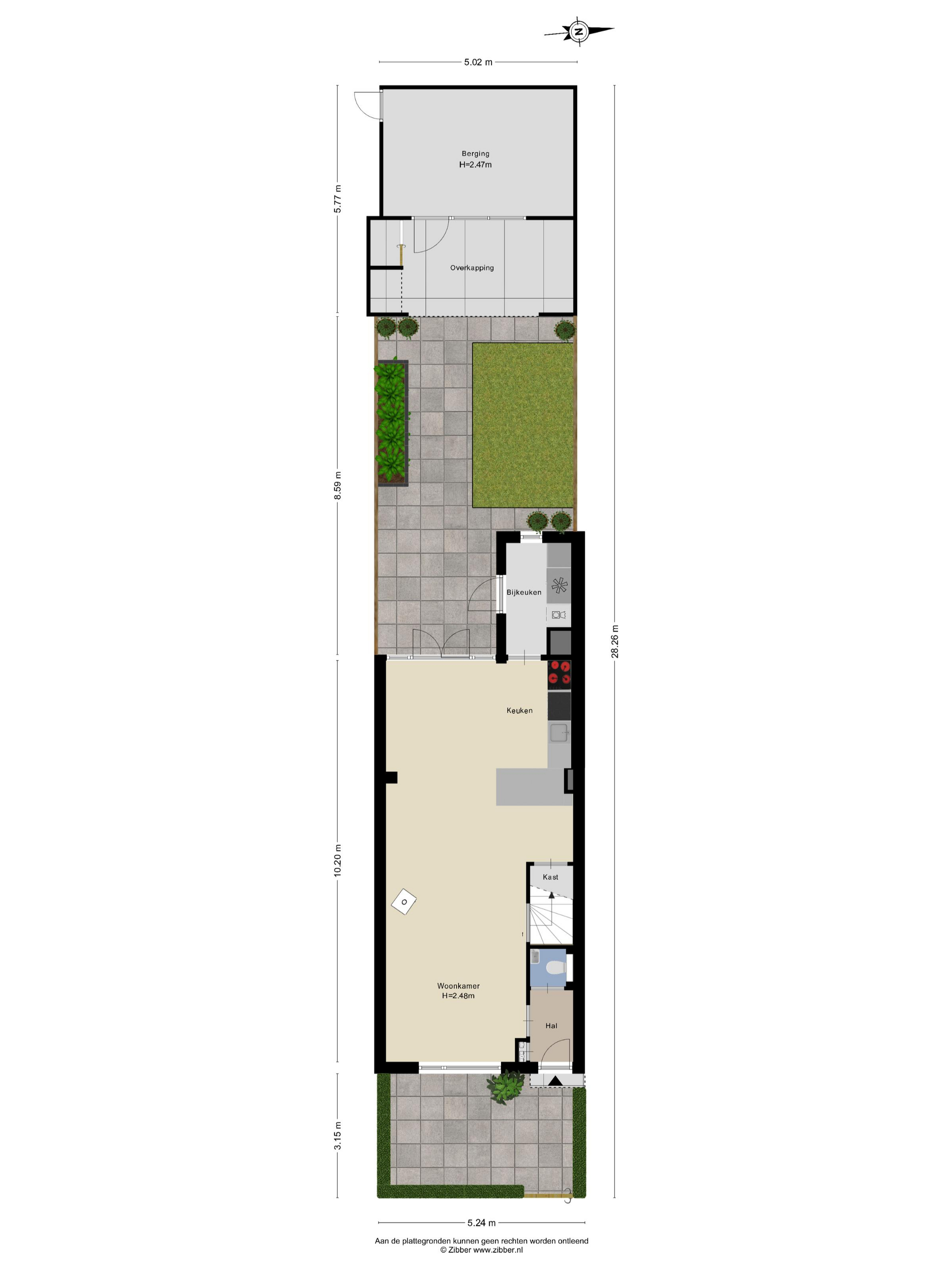 Plattegrond 1 van Piet Heinstraat 16