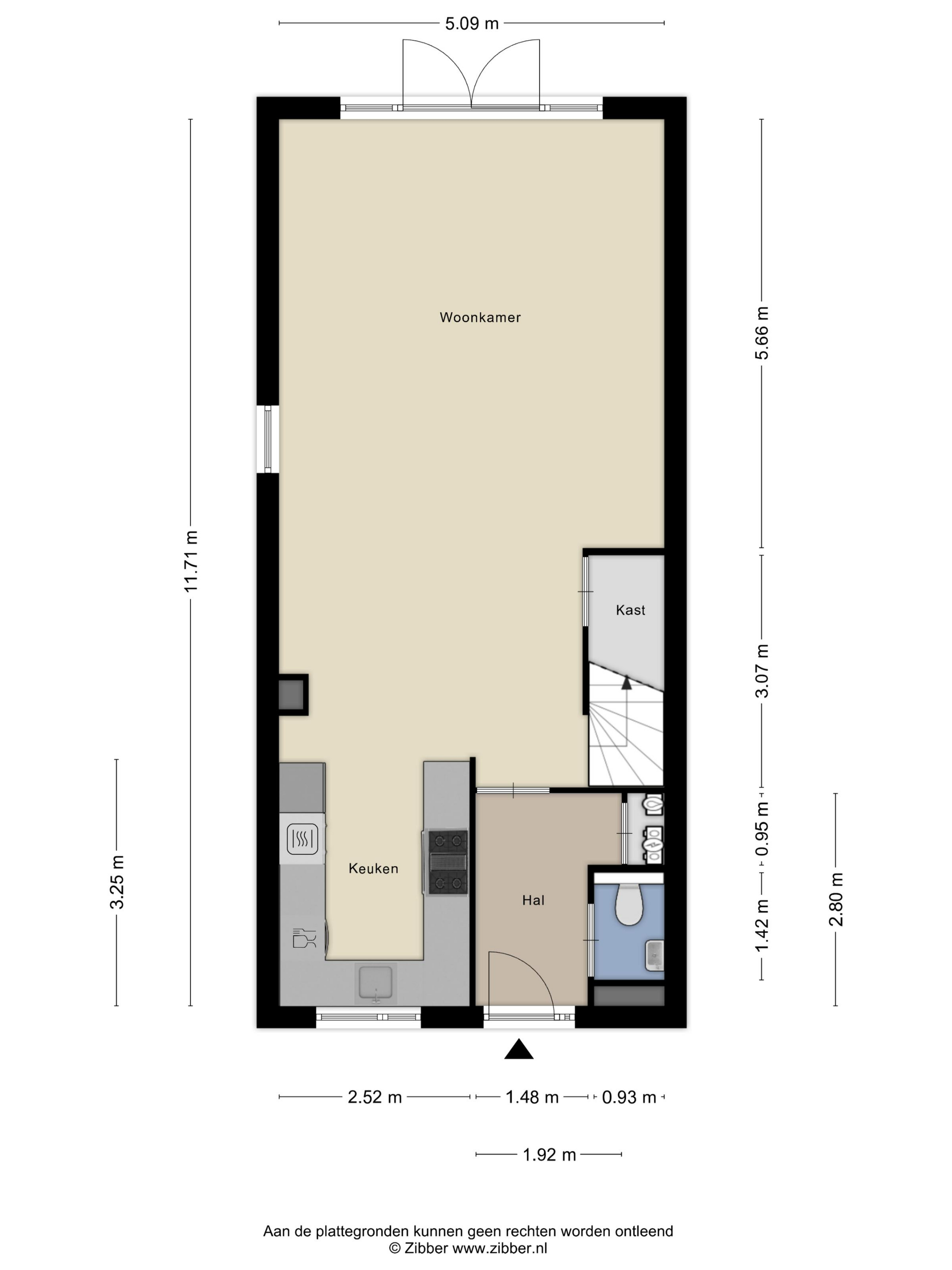 Plattegrond 1 van Maximastraat 1