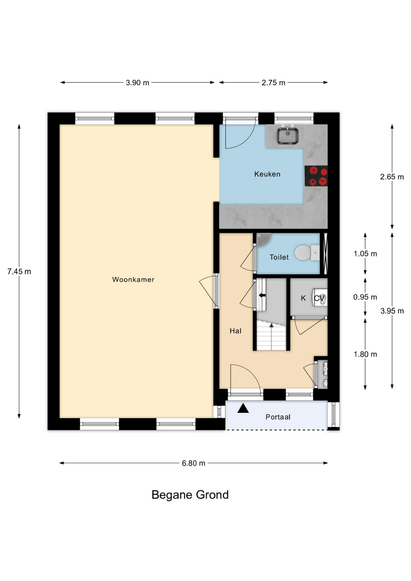 Plattegrond 1 van Kerkweg 58