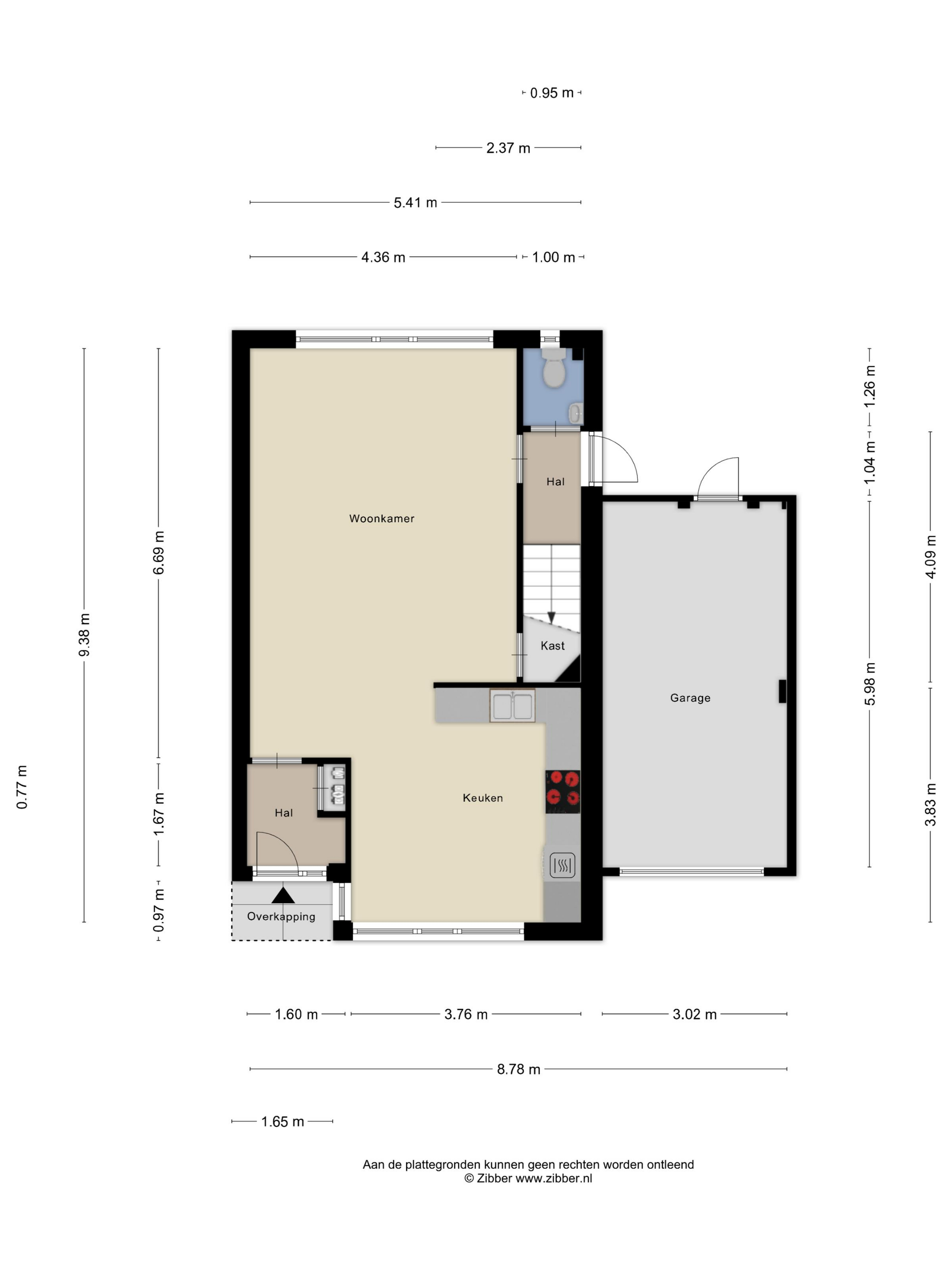 Plattegrond 1 van Sibeliusstraat 15