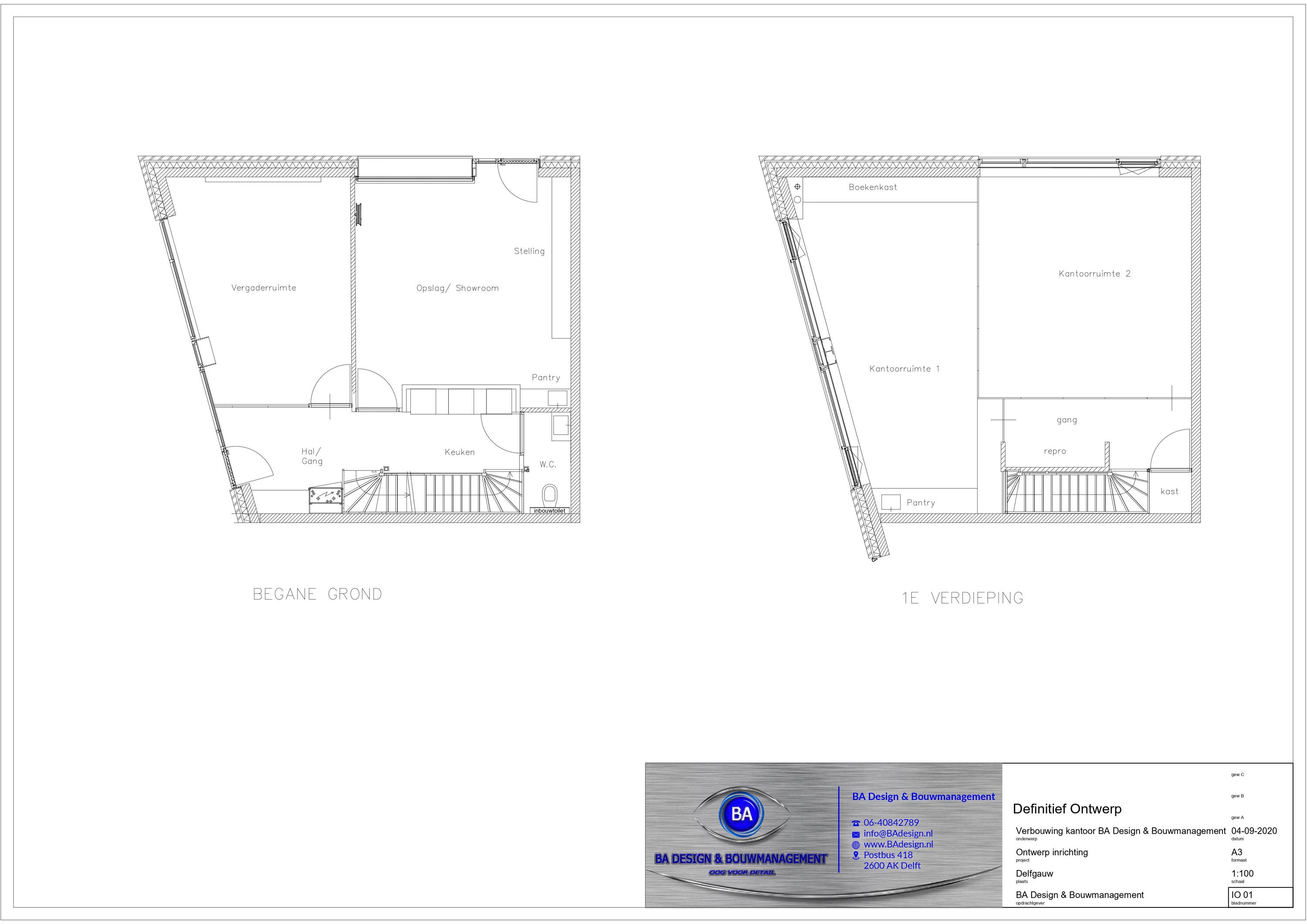 Plattegrond 1 van Verlengde Spiegelmakerstraat 28