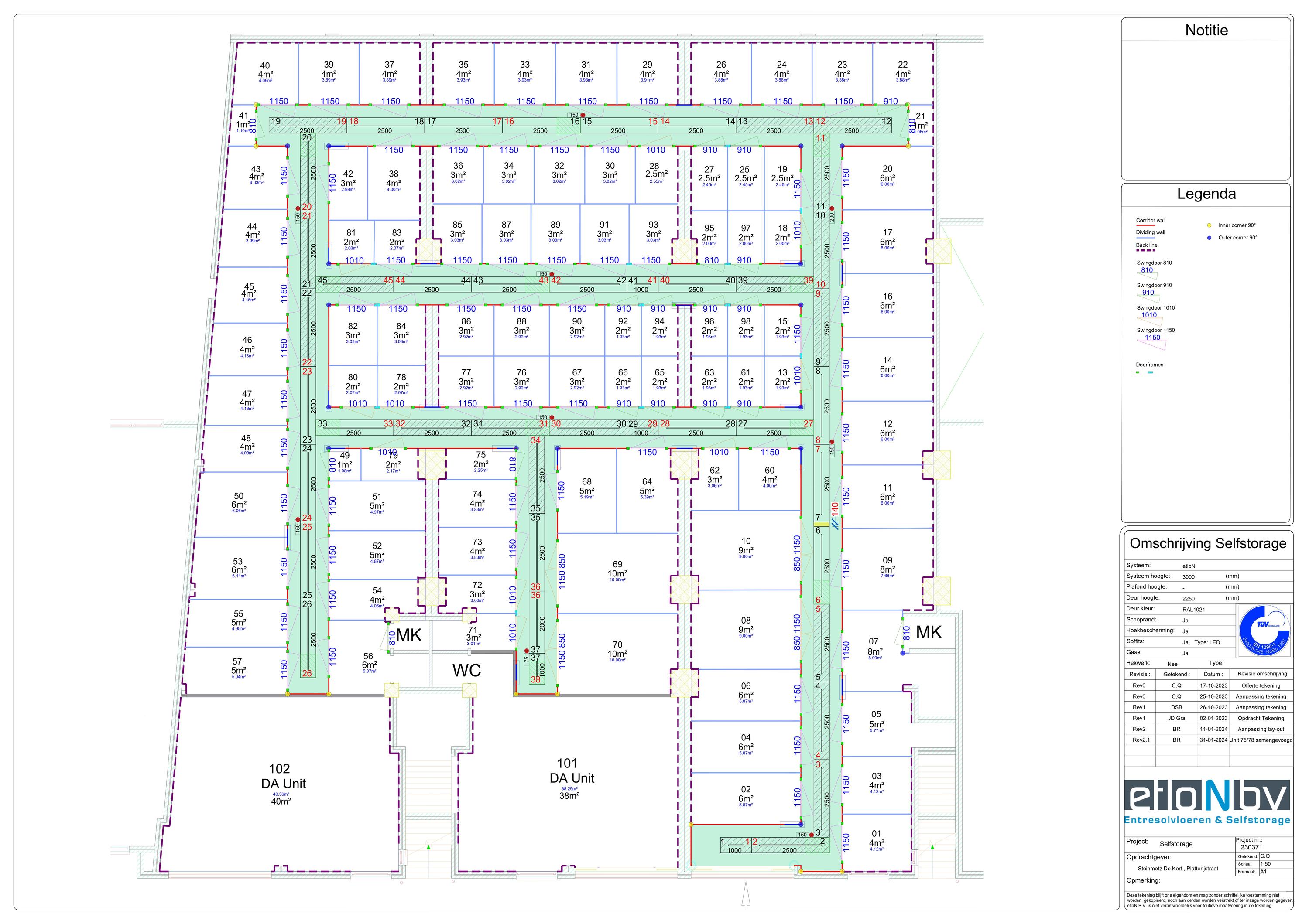 Plattegrond 1 van Pletterijstraat 28