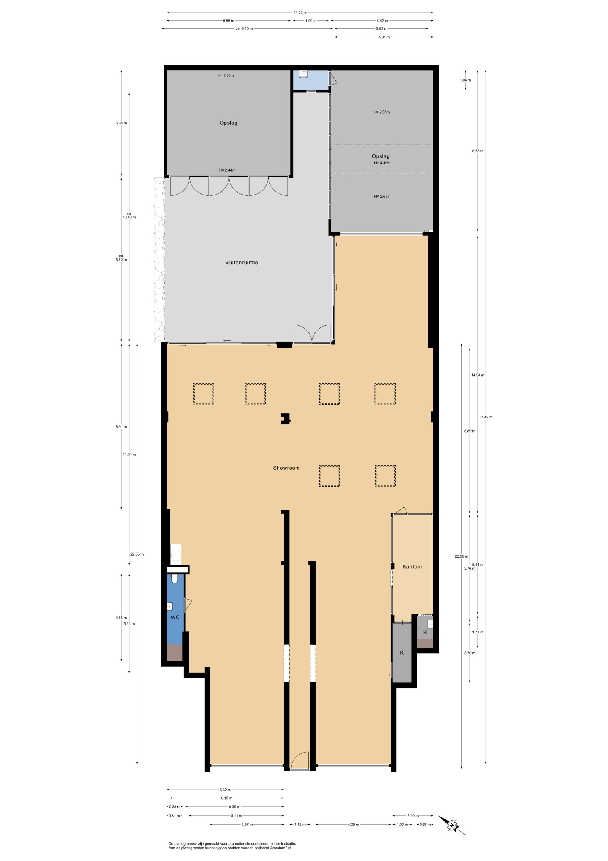 Plattegrond 1 van Balistraat 53
