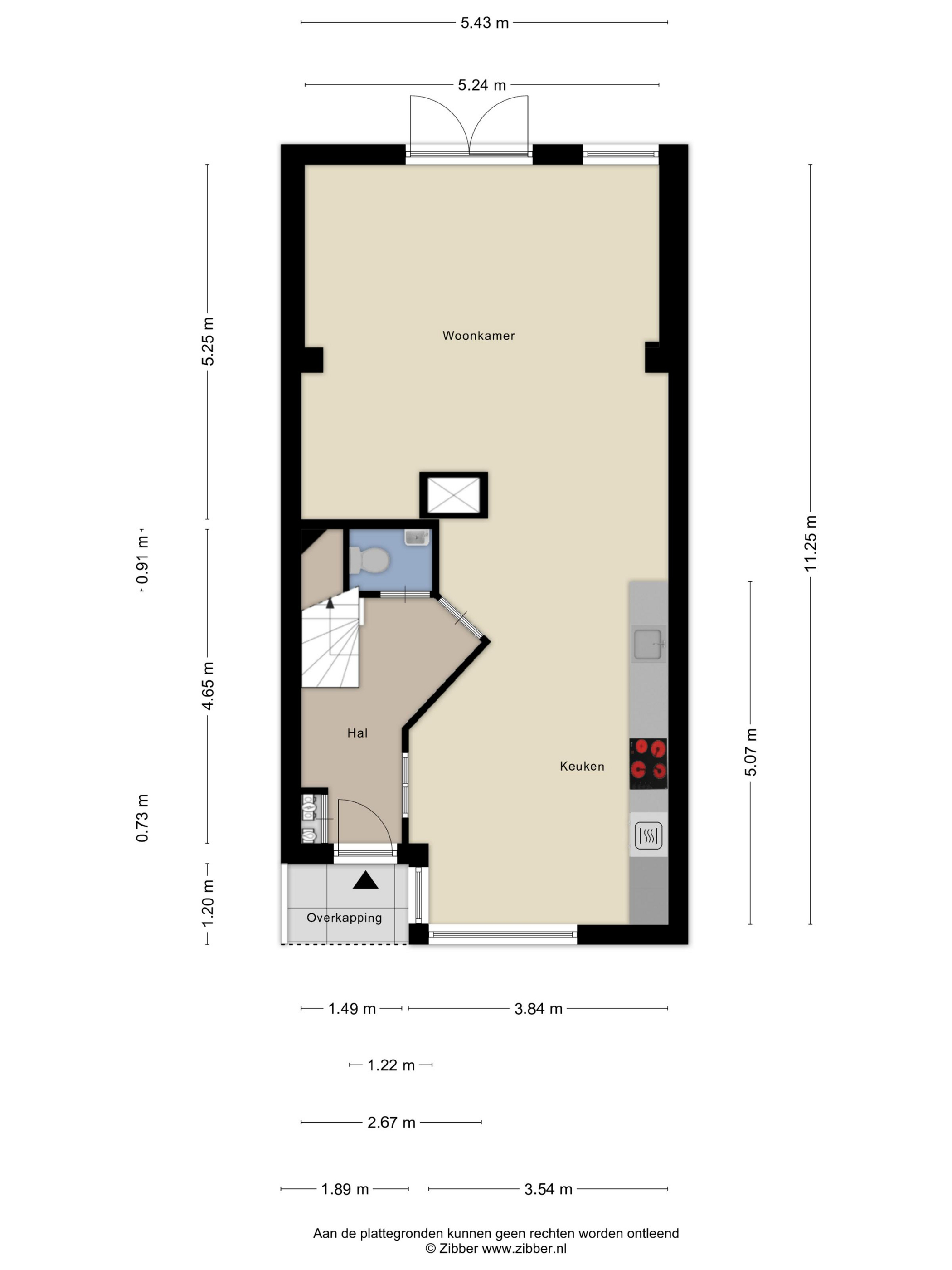 Plattegrond 1 van Ravelstraat 23