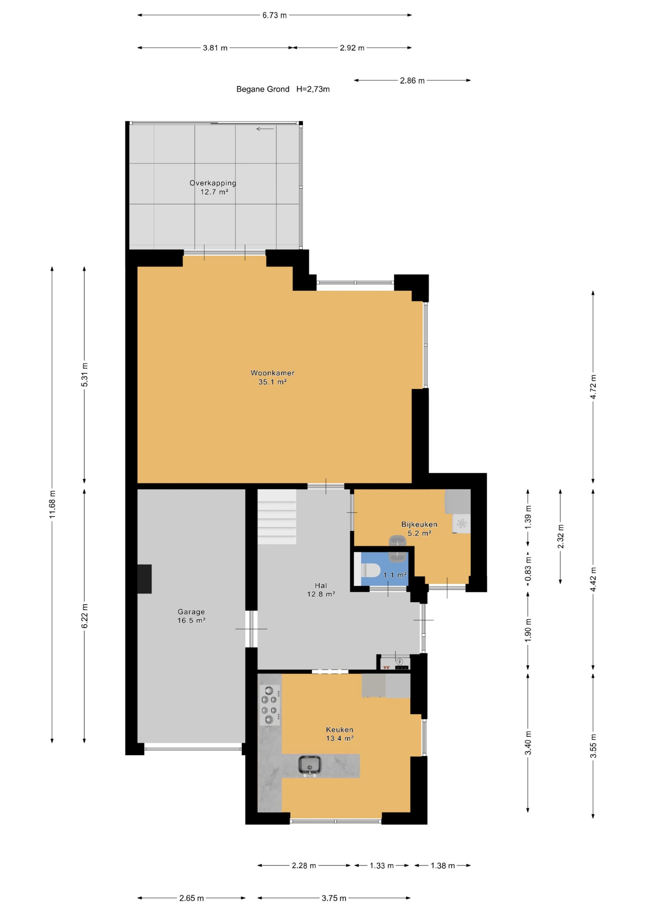 Plattegrond 1 van Hof van Koningsveld 13