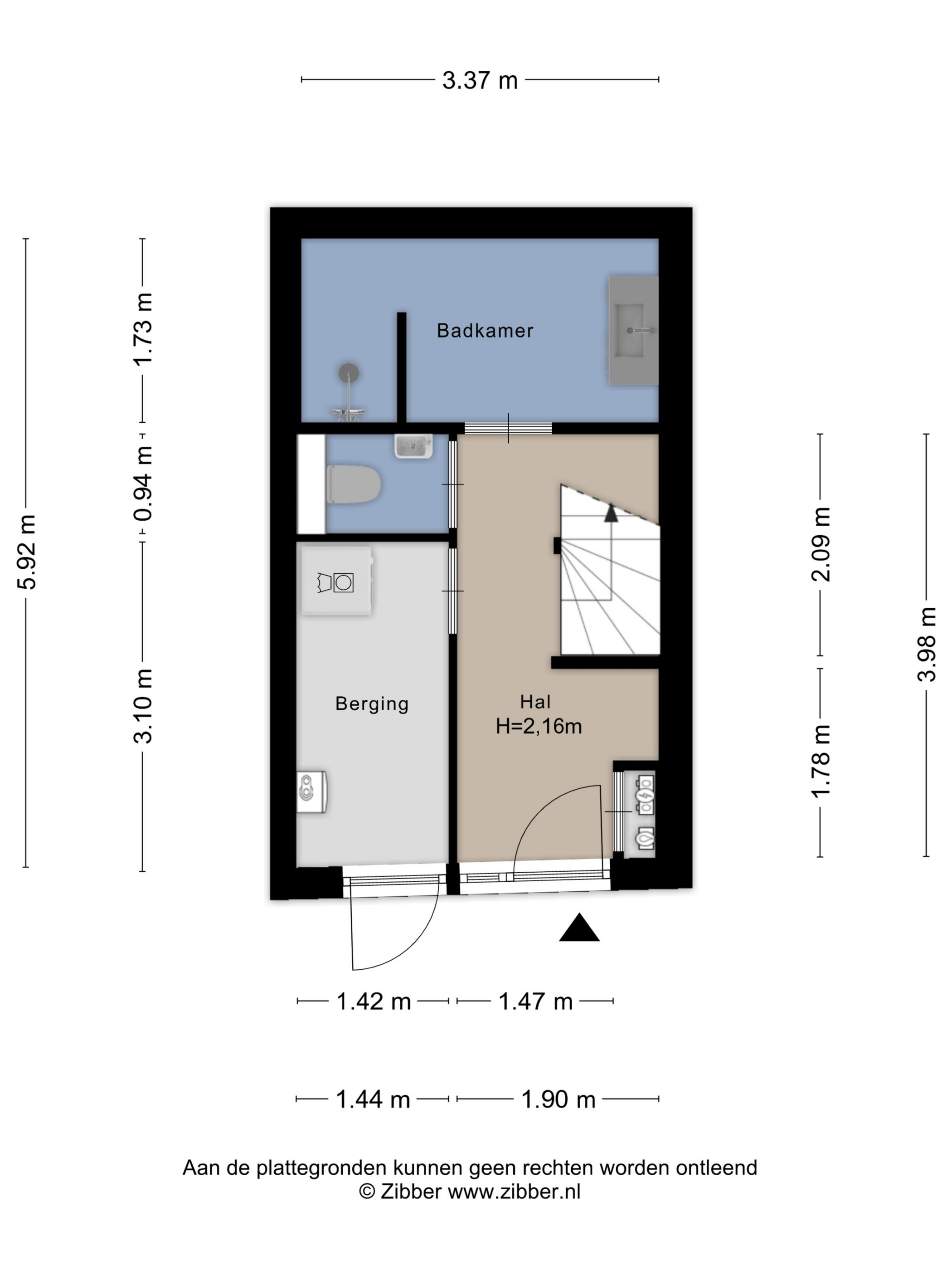 Plattegrond 1 van Beneden Molendijk 7