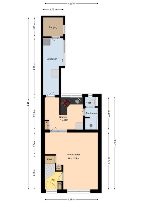 Plattegrond 1 van Exterpad 13