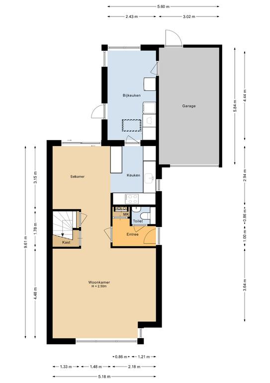 Plattegrond 1 van Dijkweg 141