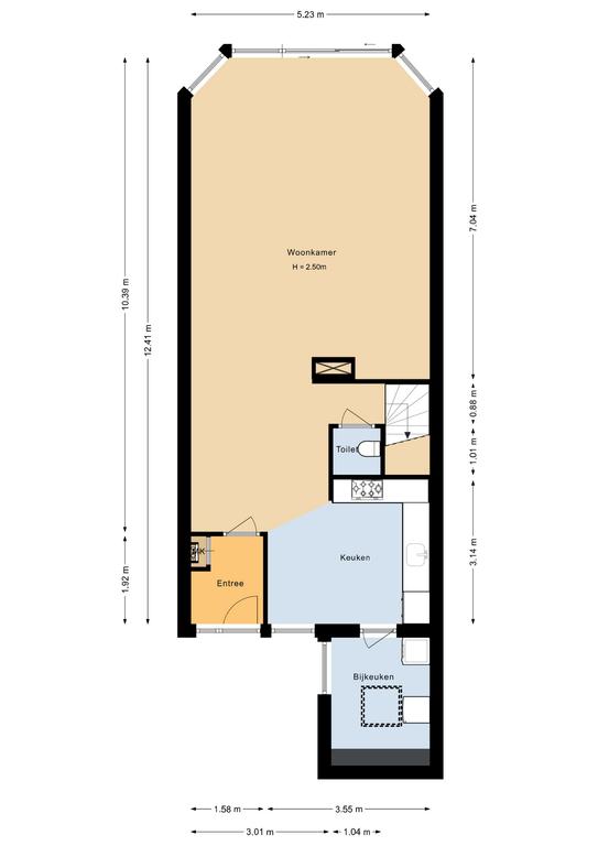 Plattegrond 1 van Herenkamer 8