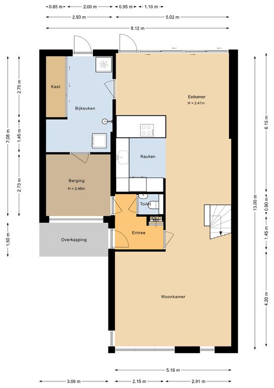 Plattegrond 1 van Binnenhof 4