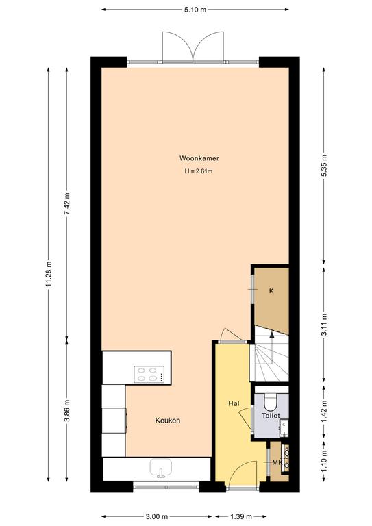 Plattegrond 1 van Corry van Kleefstraat 81