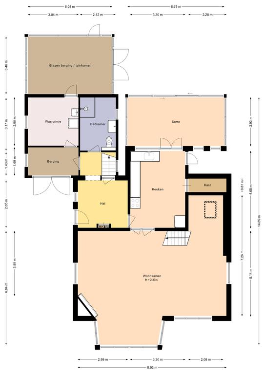 Plattegrond 1 van Oosterdijk 34E