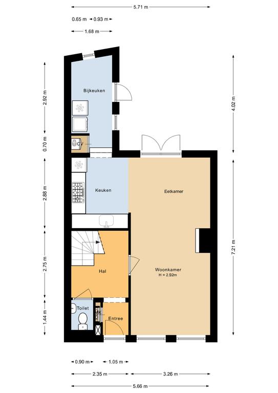 Plattegrond 1 van Zuider Havendijk 4