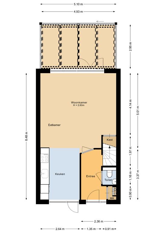 Plattegrond 1 van Inlaagdijk 139