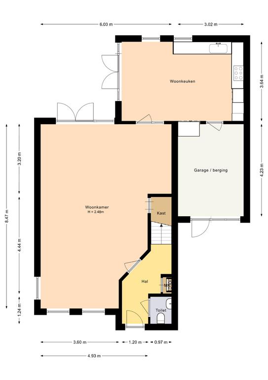 Plattegrond 1 van Wilgenkade 10