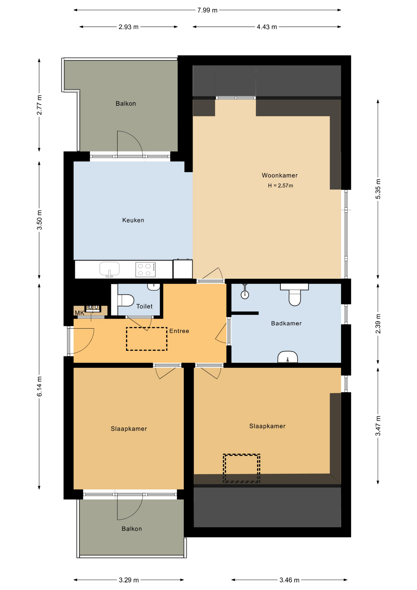 Plattegrond 1 van Kuipersdijk 11a