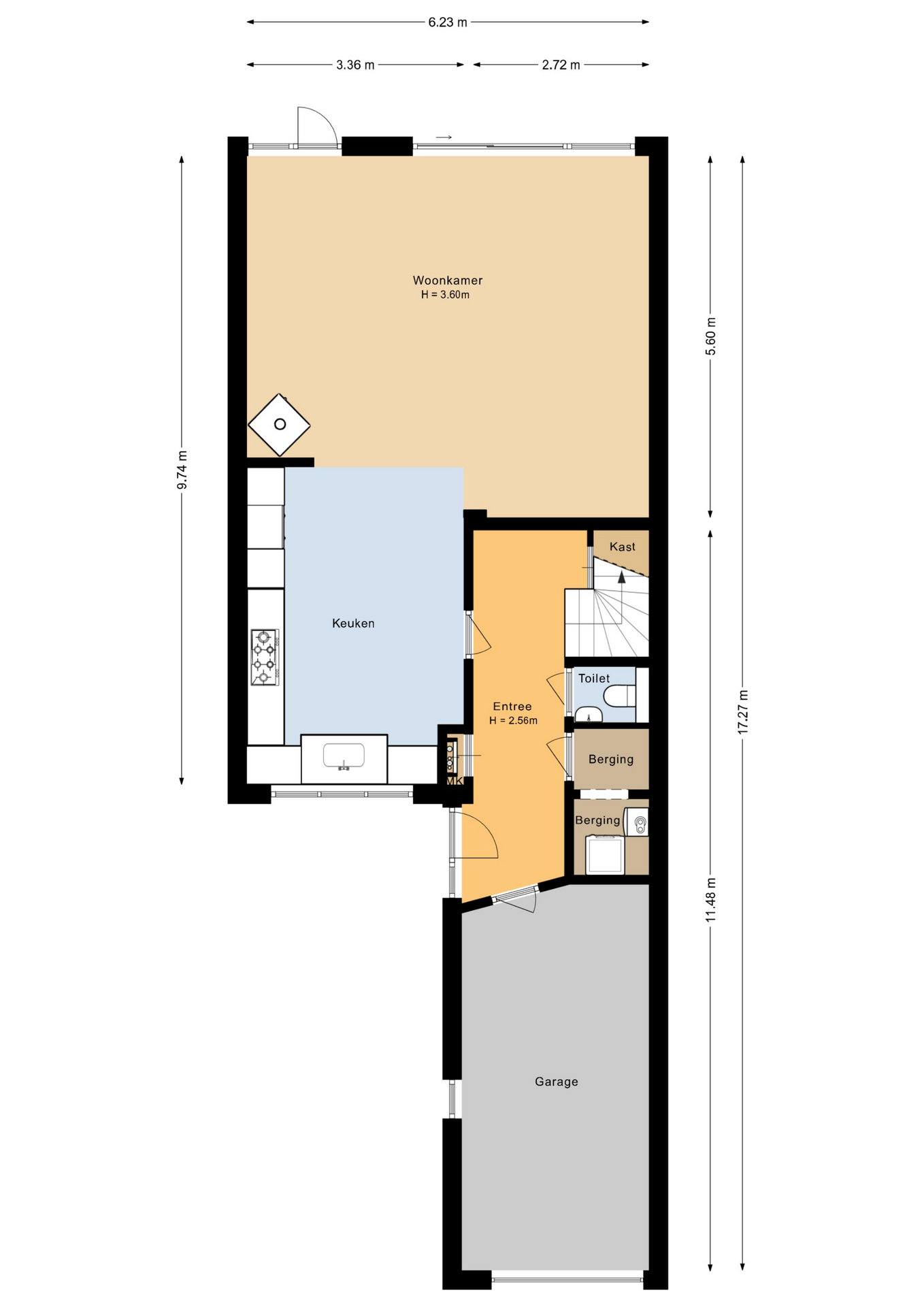 Plattegrond 1 van De Fluter 10
