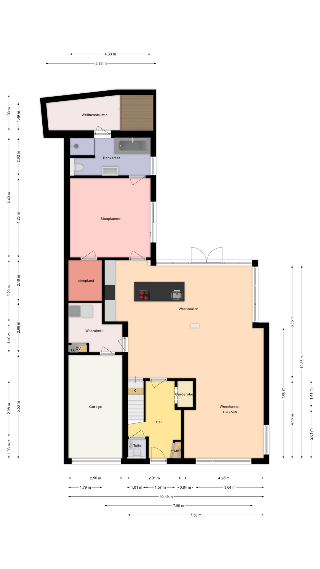 Plattegrond 1 van Noordergracht 49