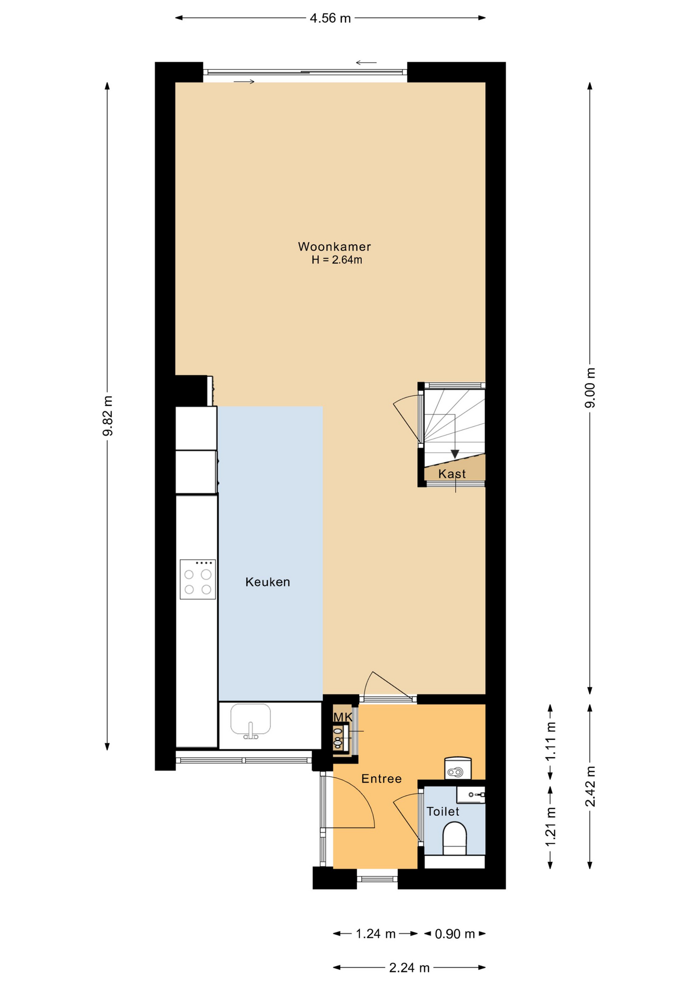 Plattegrond 1 van Poortland 8