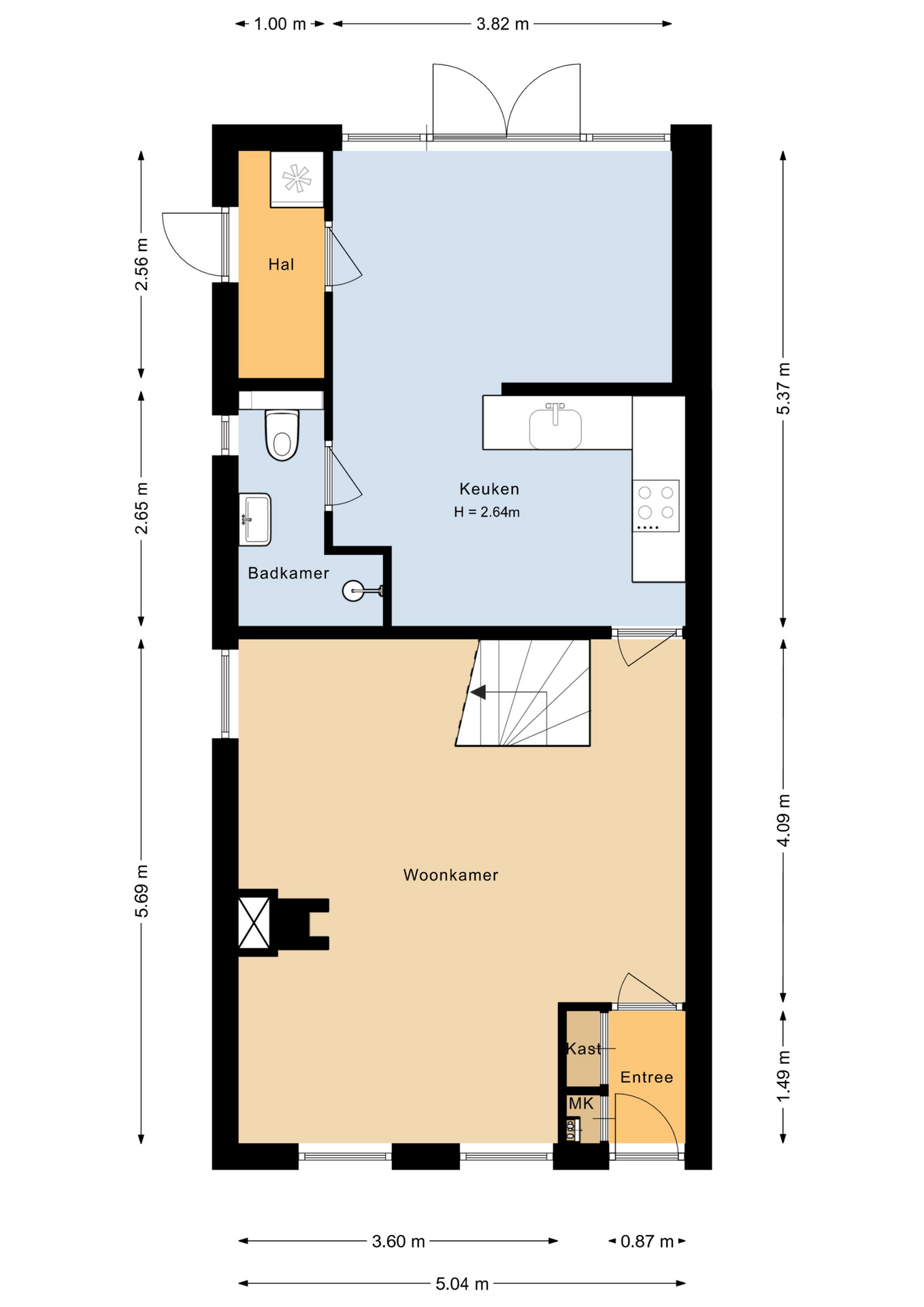 Plattegrond 1 van Zuider Havendijk 27