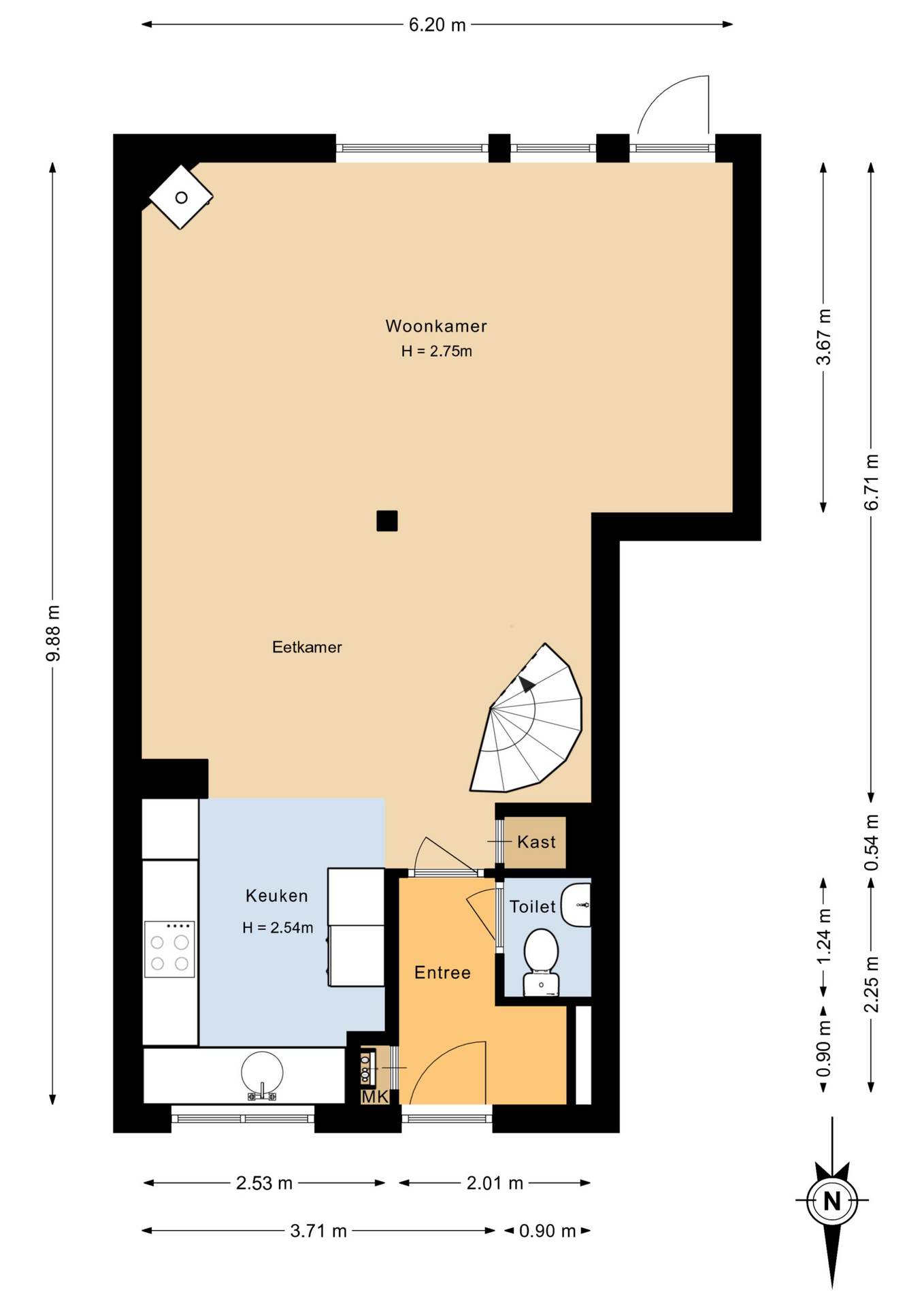 Plattegrond 1 van Wezenland 4