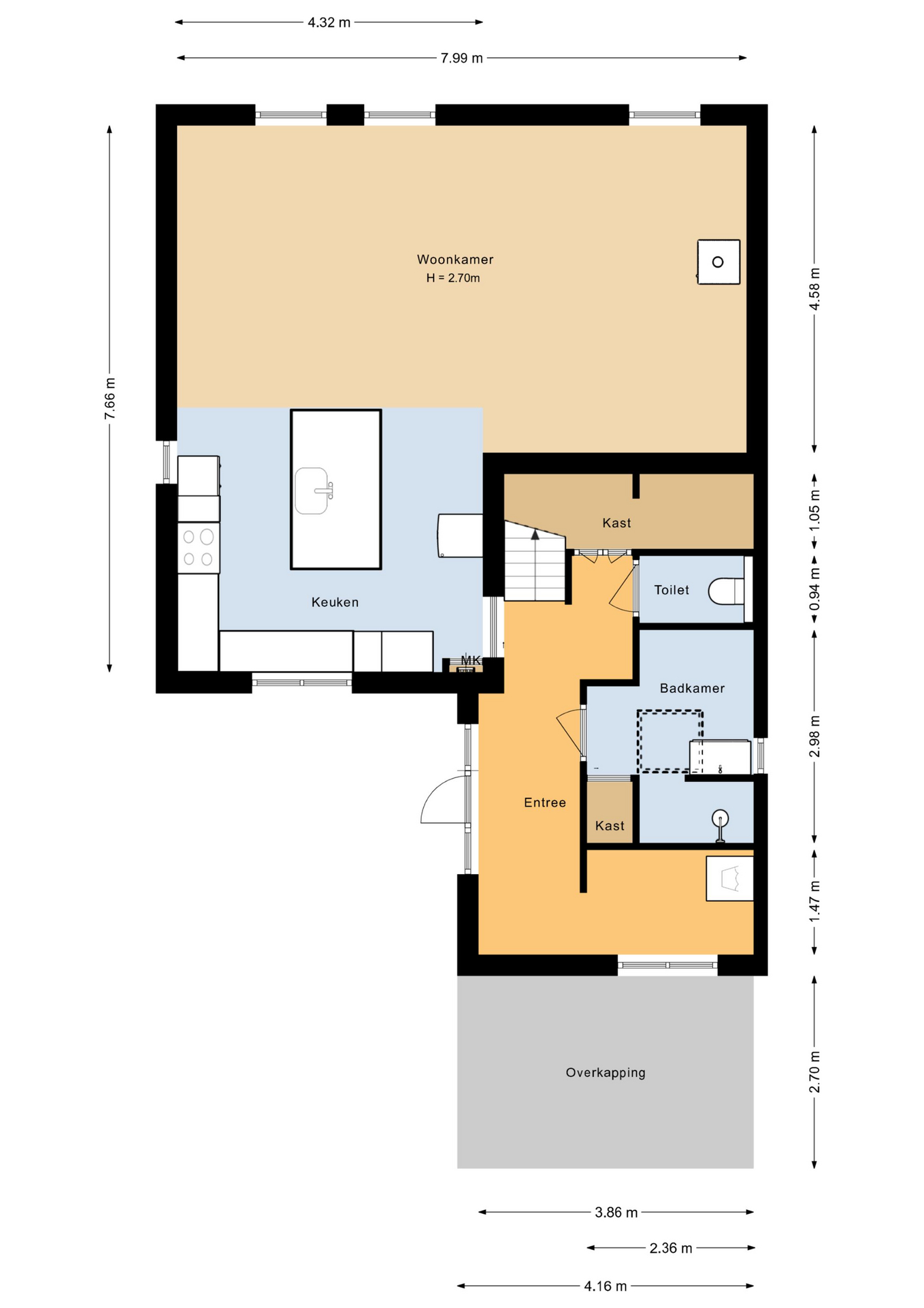 Plattegrond 1 van Snoekstraat 25