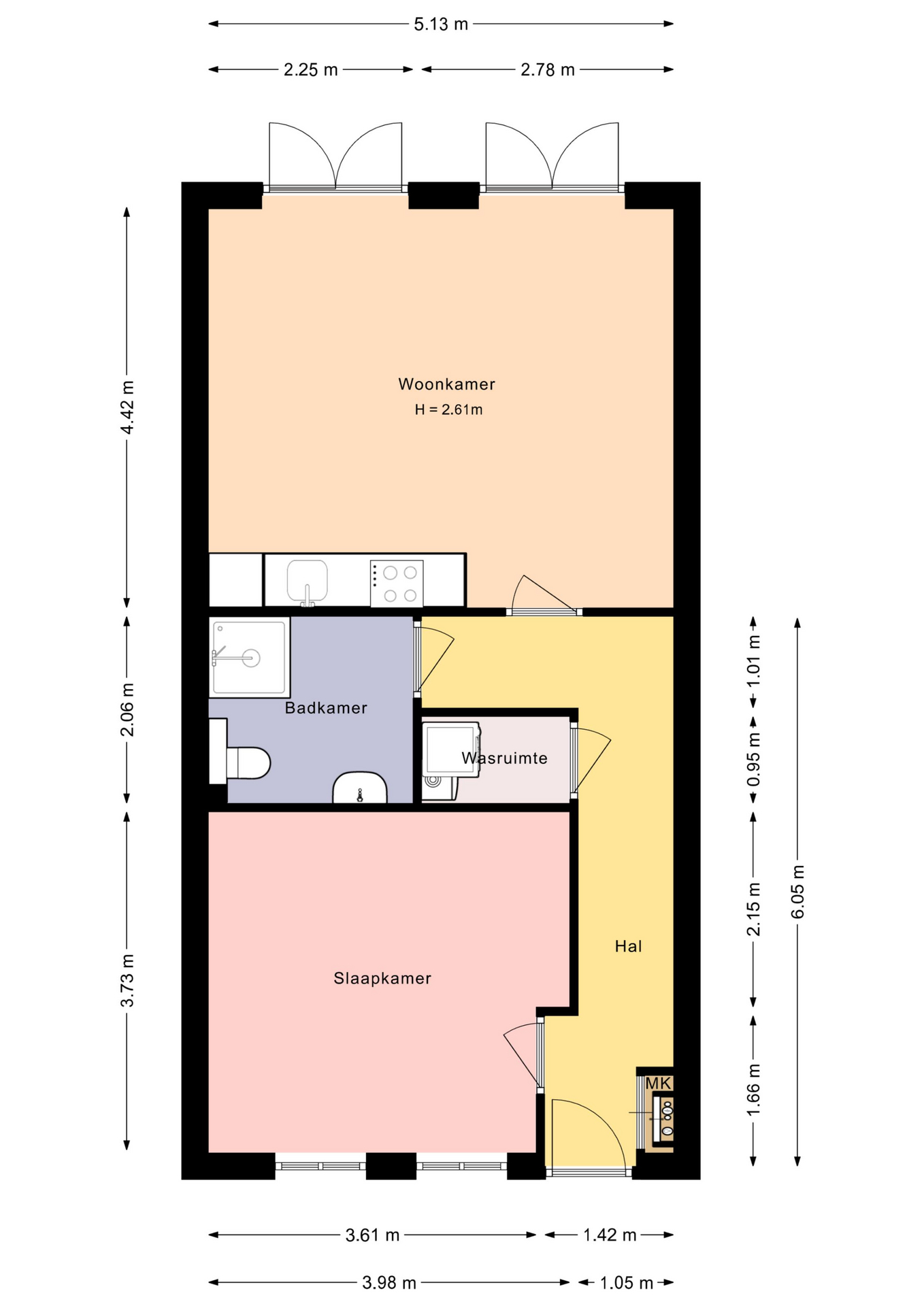 Plattegrond 1 van Venuslaan 57a