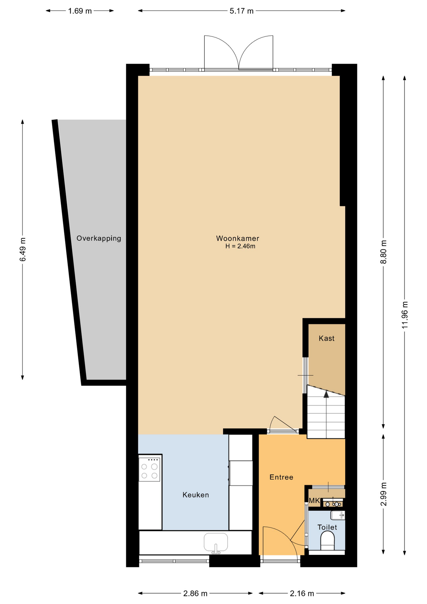 Plattegrond 1 van Meindertsloot 17