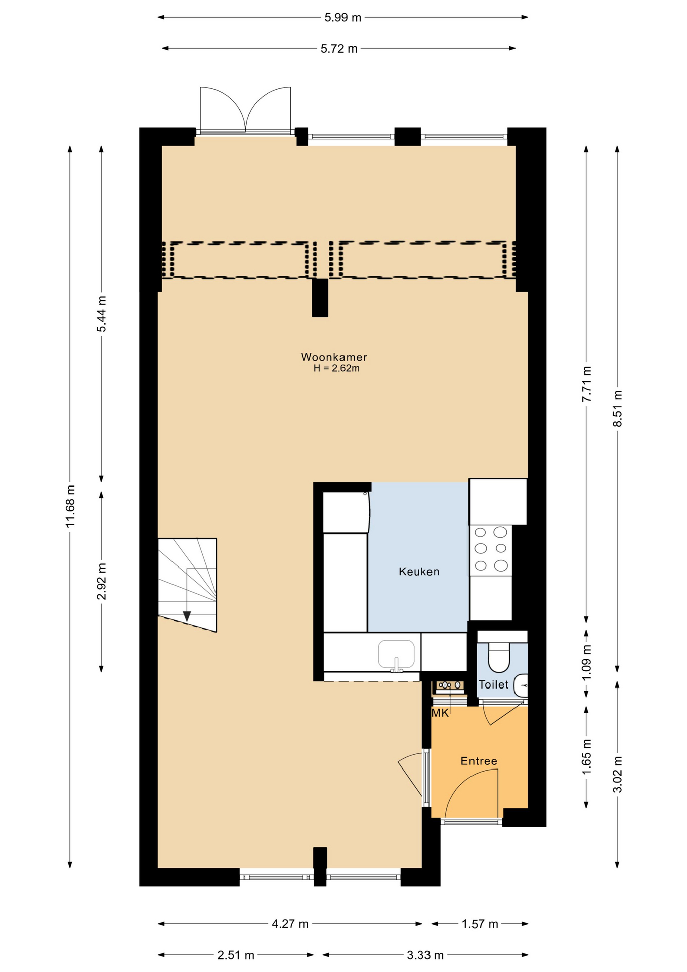 Plattegrond 1 van Klaverweid 15