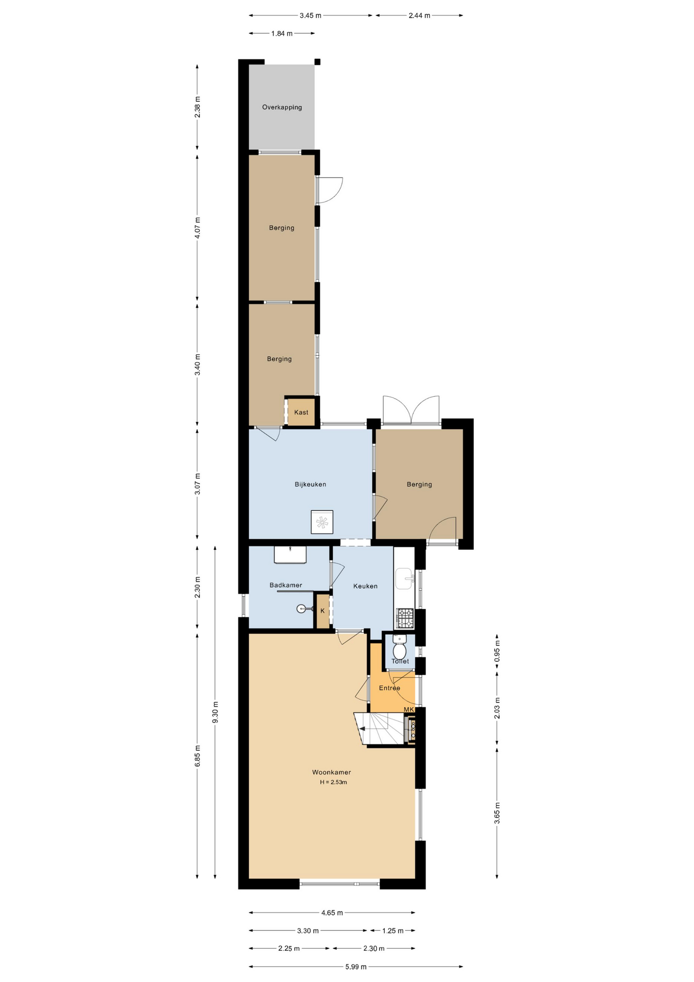 Plattegrond 1 van Molenbuurt 5