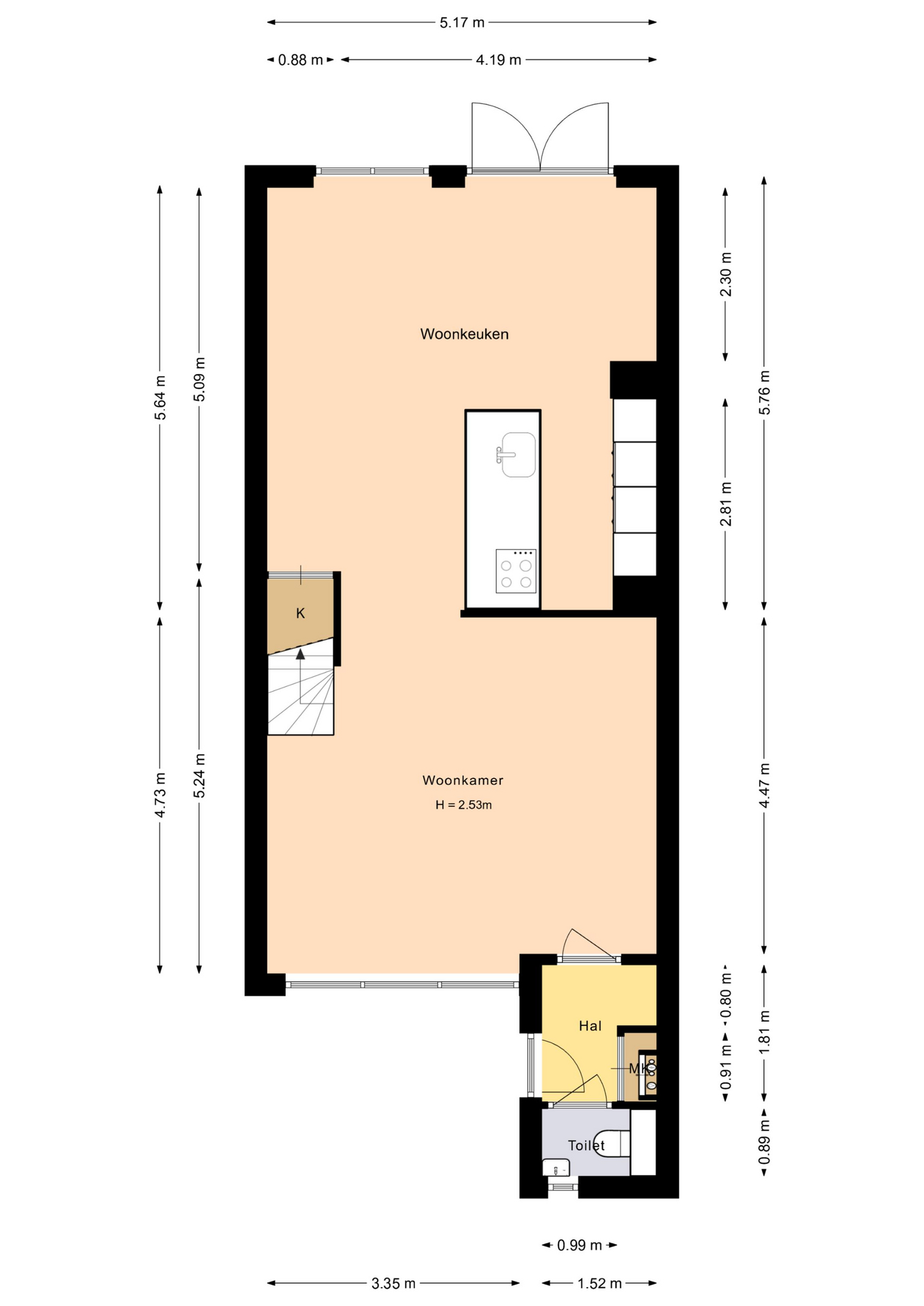 Plattegrond 1 van Duiker 106