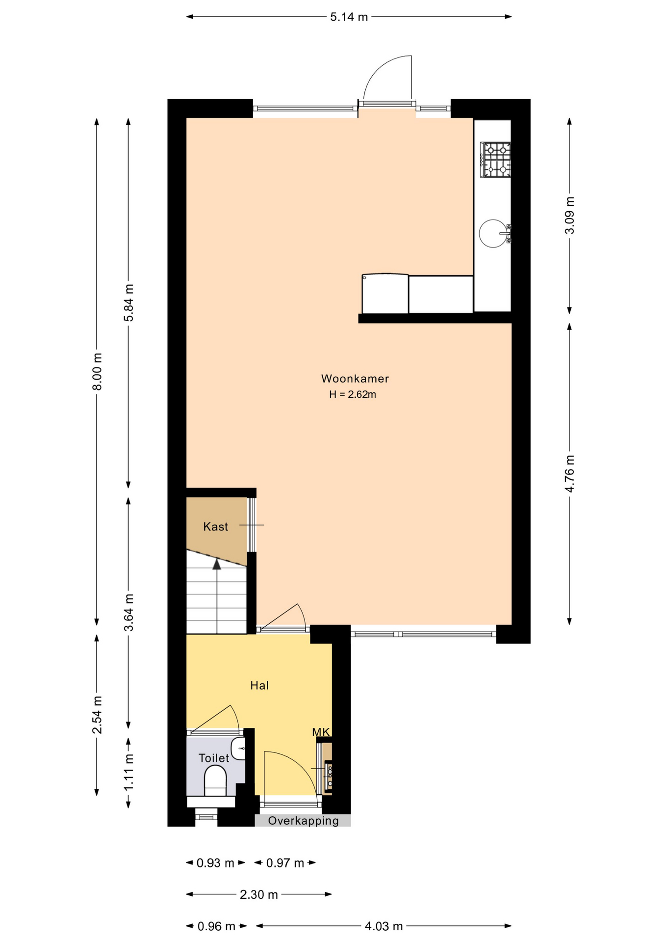 Plattegrond 1 van Rode Paard 4