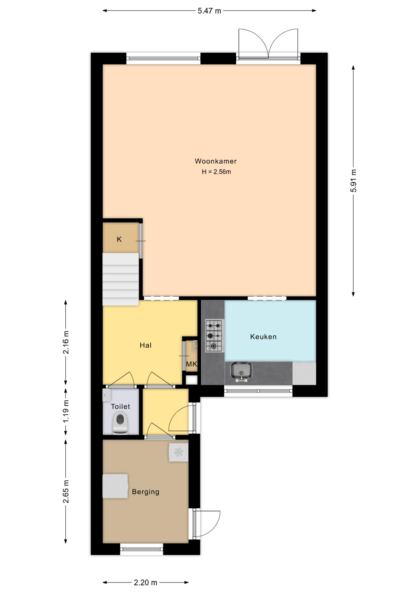 Plattegrond 1 van Botter 40 58
