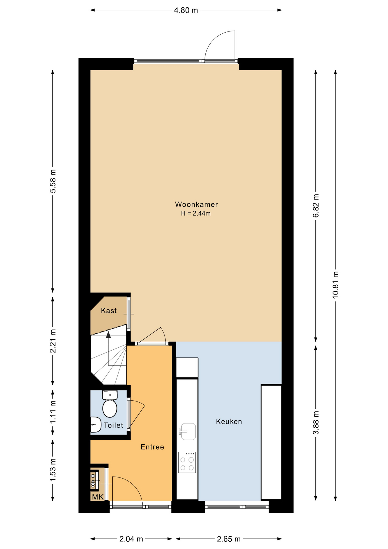 Plattegrond 1 van Coloradostraat 25