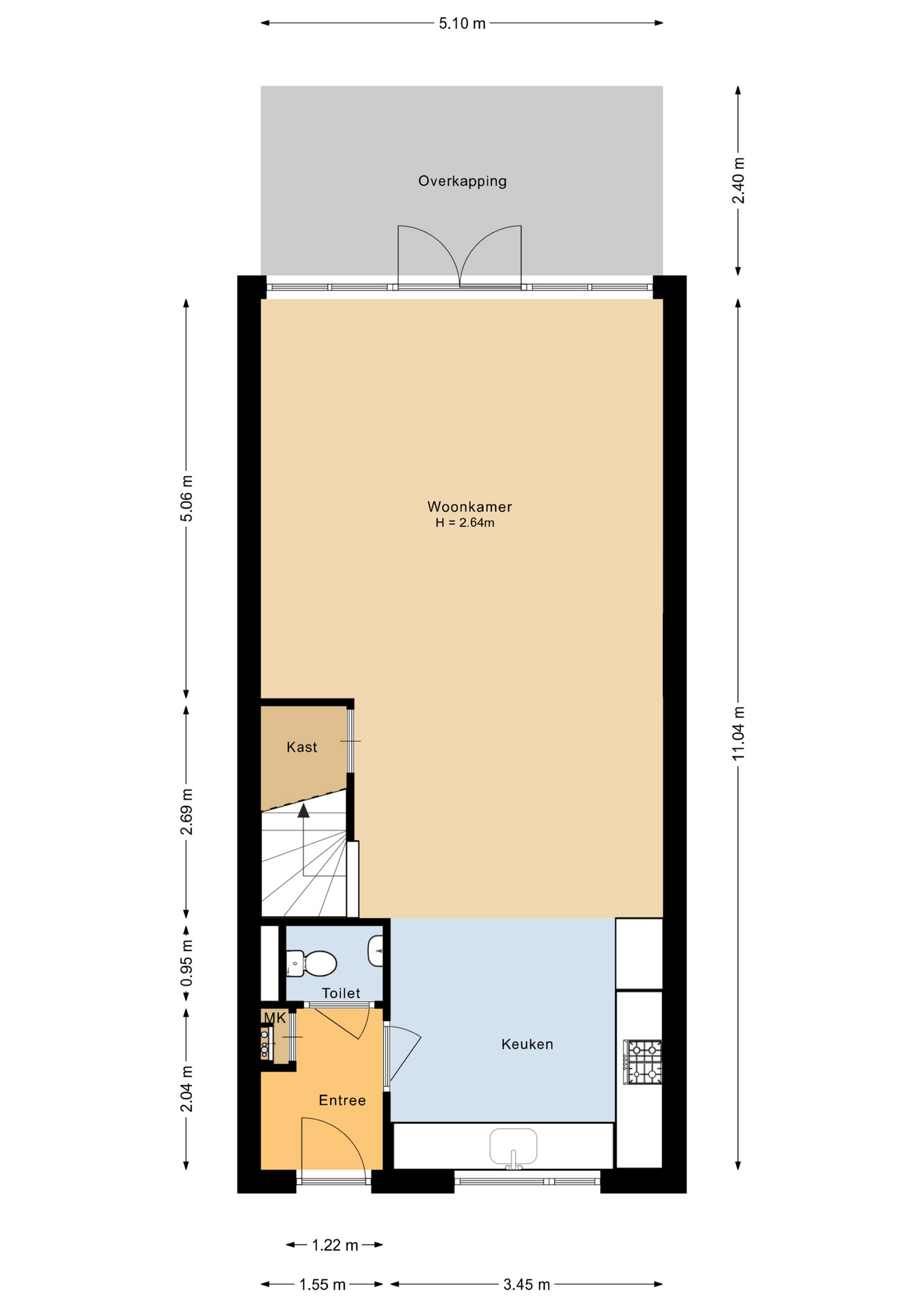 Plattegrond 1 van Westfriese Hof 167